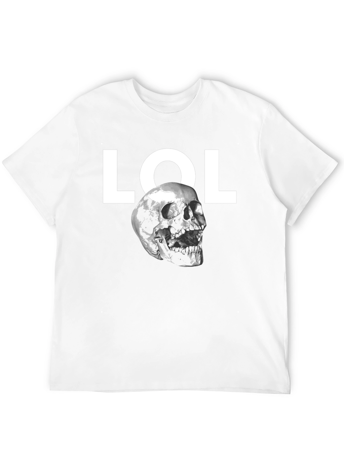 LOL Skull Graphic Tee - Mens Black T-Shirt