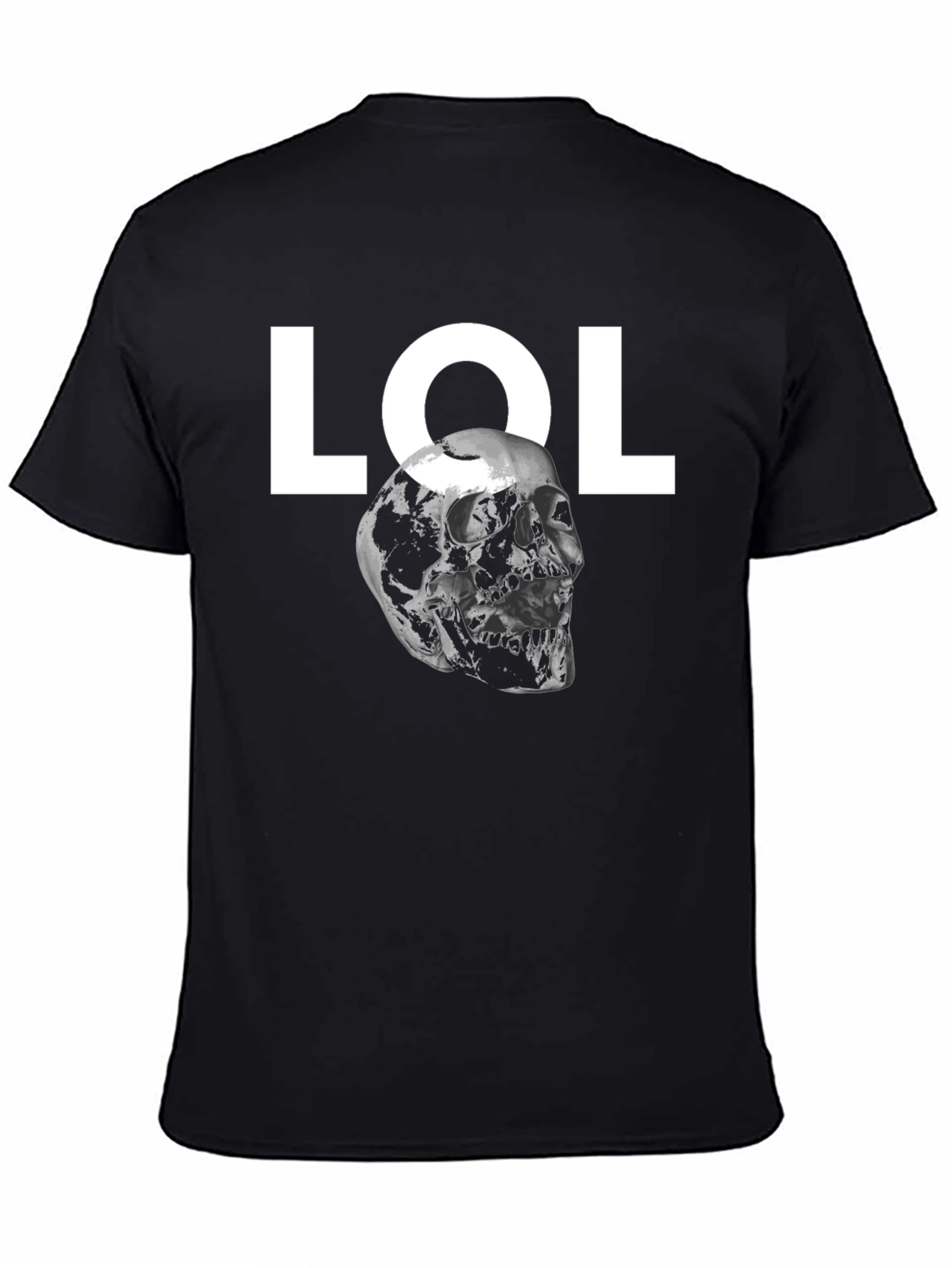 LOL Skull Graphic Tee - Mens Black T-Shirt
