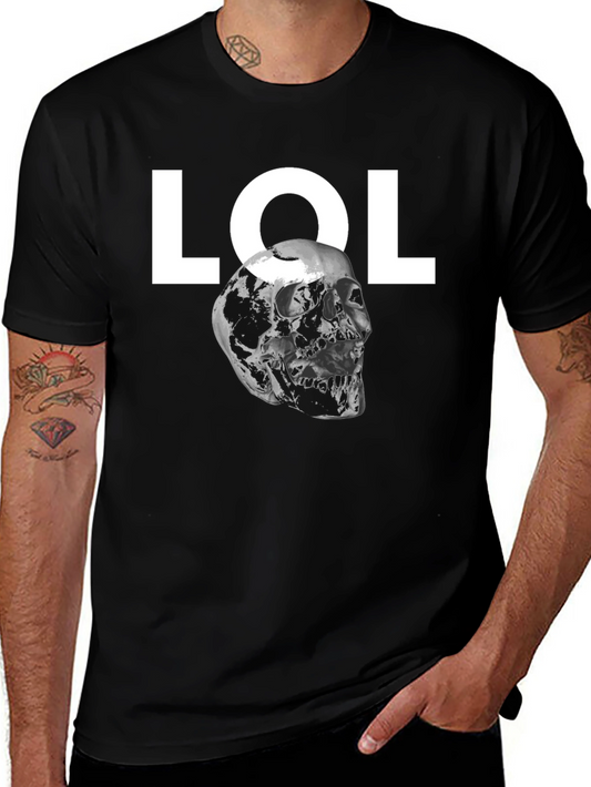 LOL Skull Graphic Tee - Mens Black T-Shirt