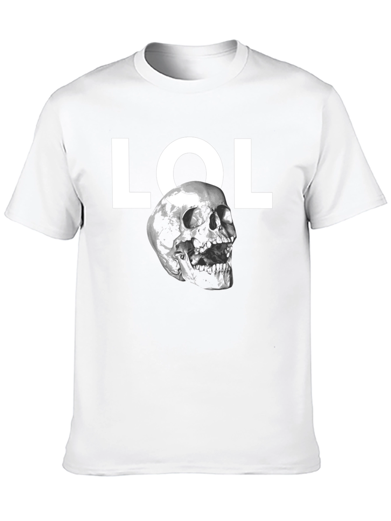 LOL Skull Graphic Tee - Mens Black T-Shirt