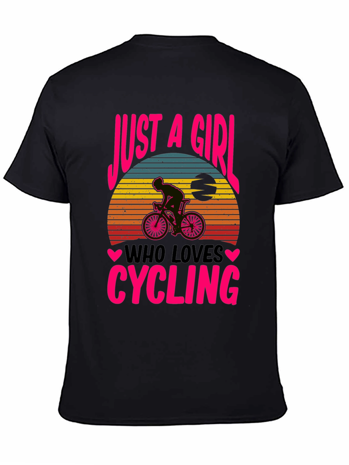 Just A Girl Who Loves Cycling Graphic T-Shirt