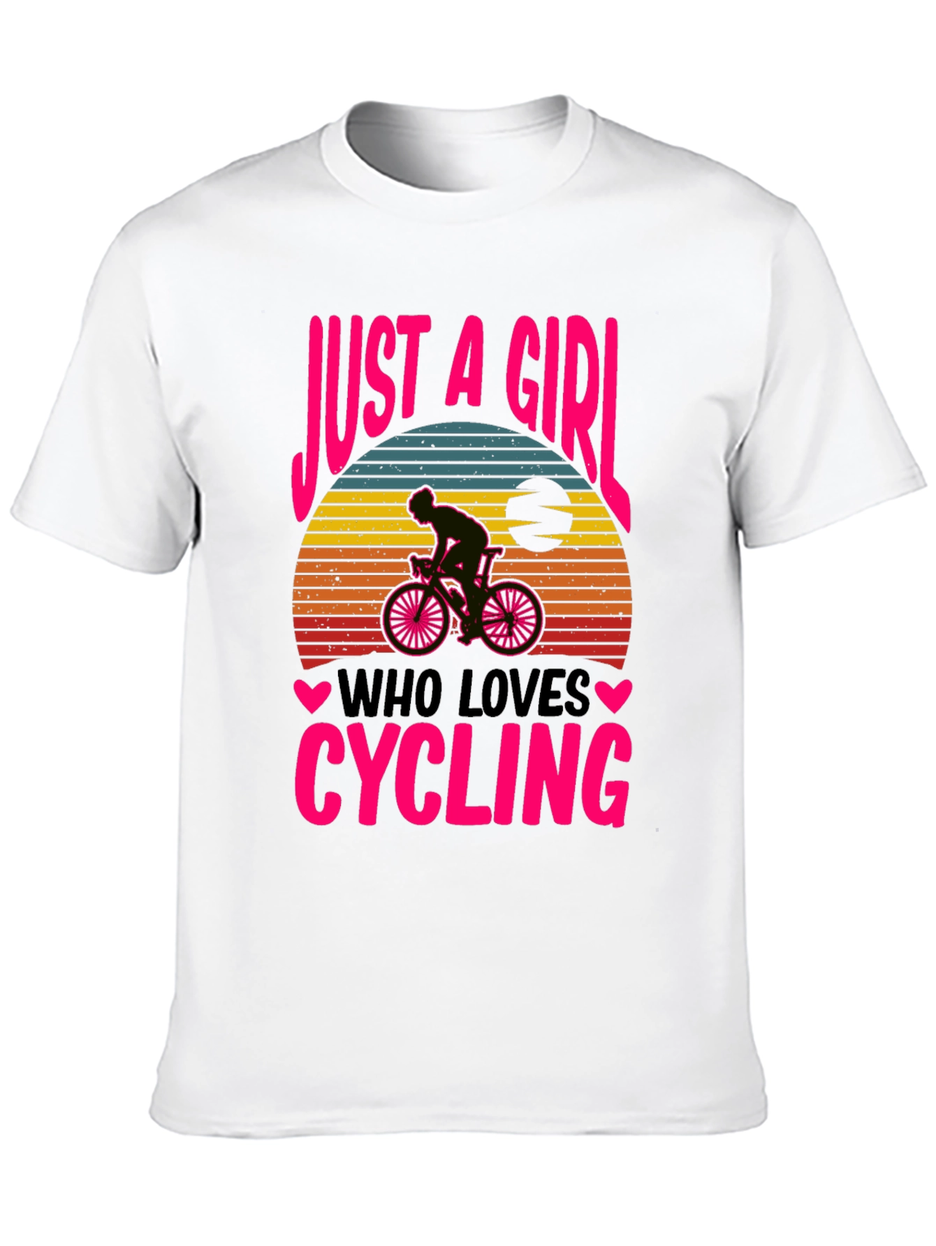 Just A Girl Who Loves Cycling Graphic T-Shirt