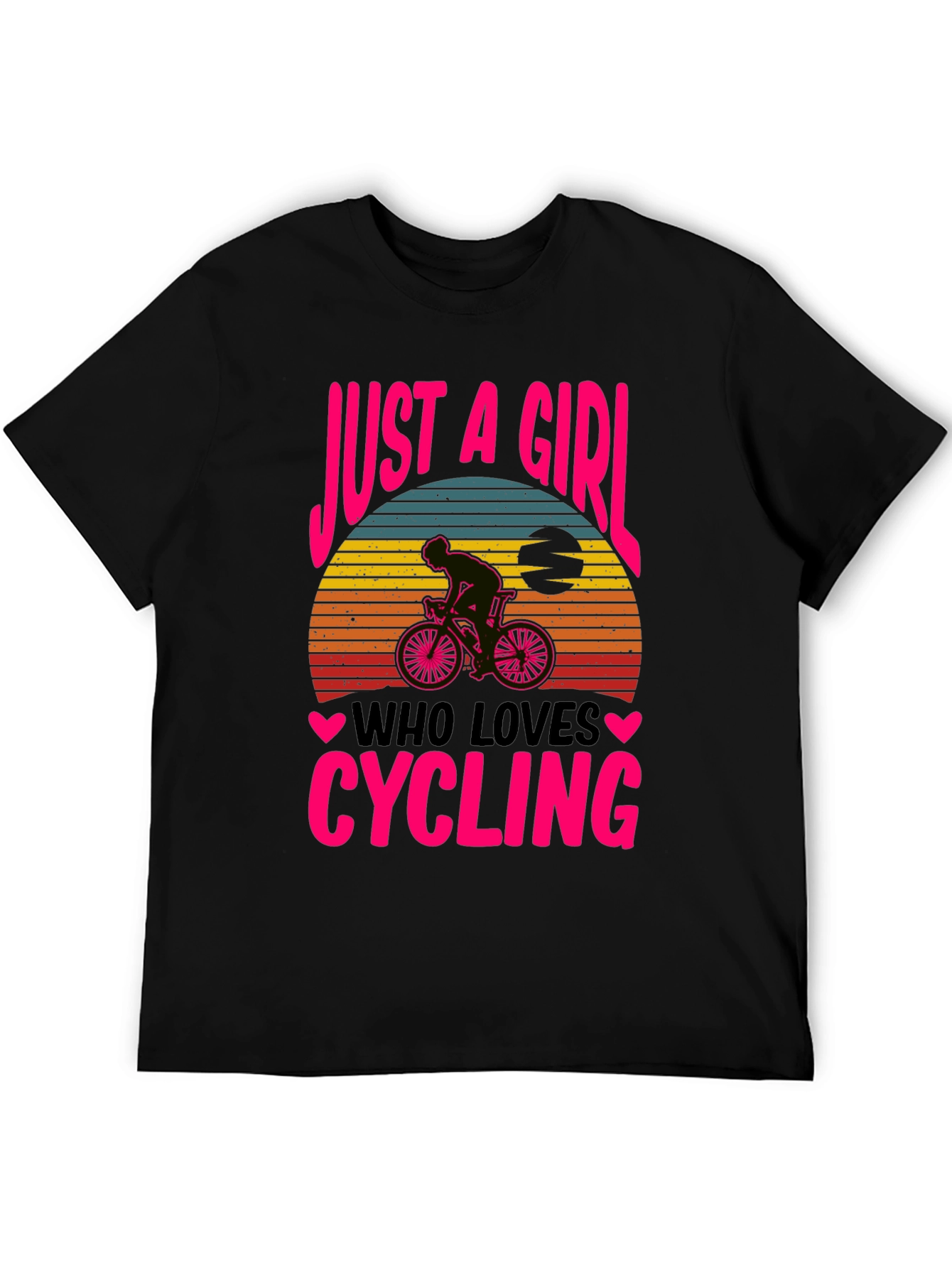 Just A Girl Who Loves Cycling Graphic T-Shirt