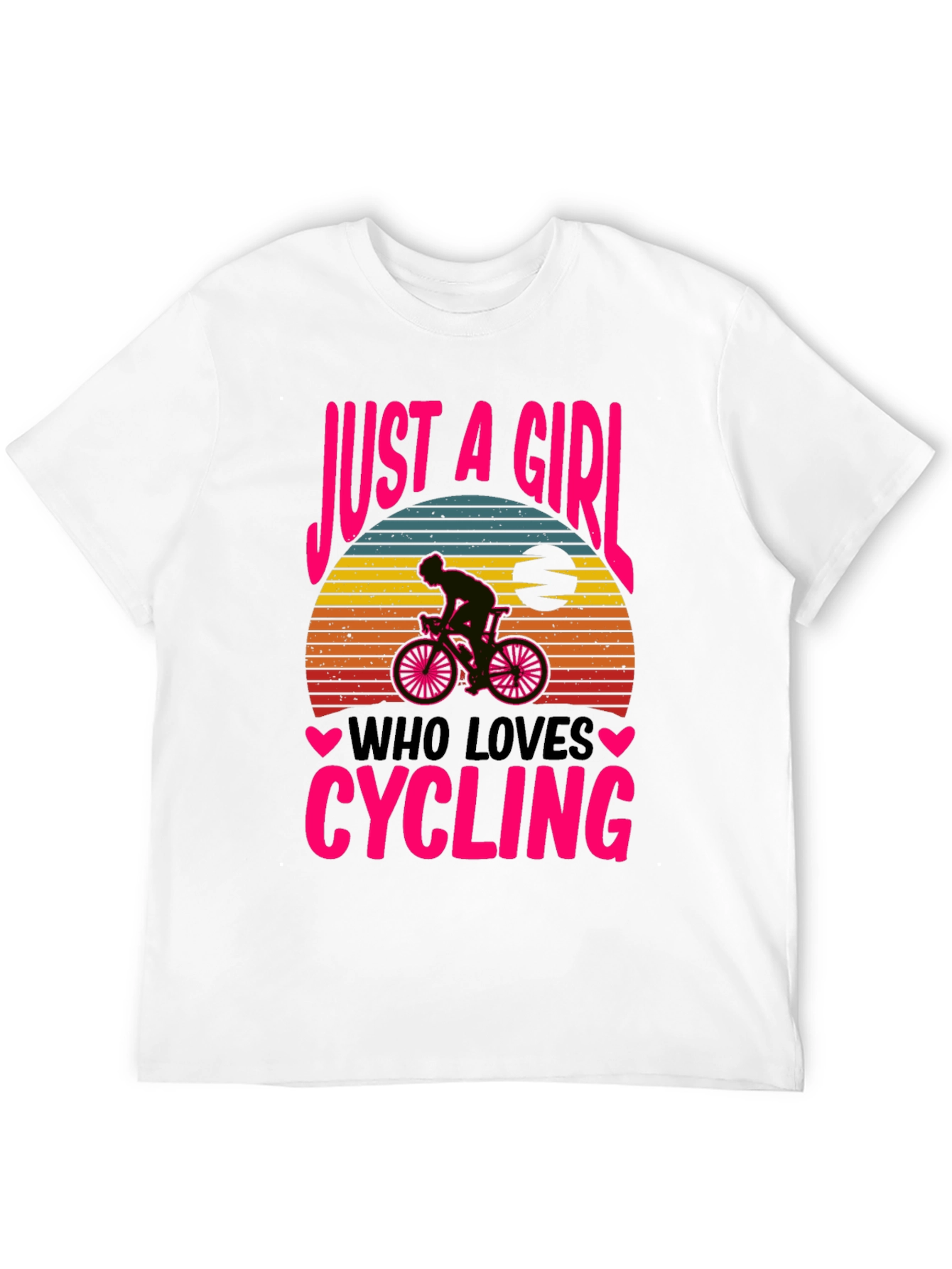 Just A Girl Who Loves Cycling Graphic T-Shirt