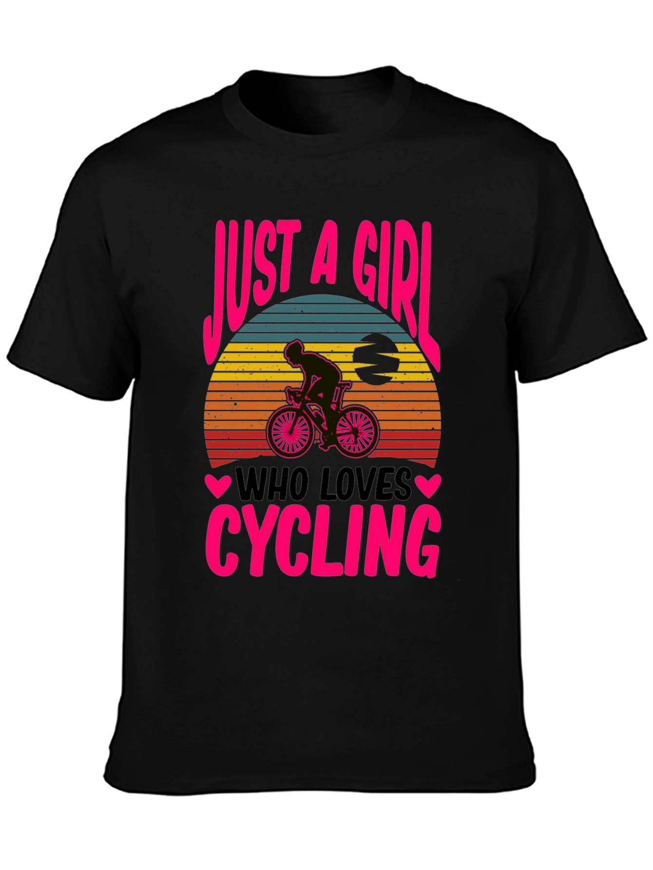 Just A Girl Who Loves Cycling Graphic T-Shirt