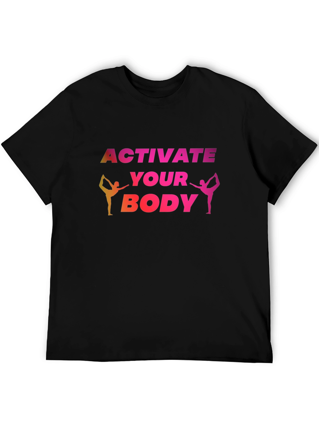 Activate Your Body Black T-Shirt Yoga Tee