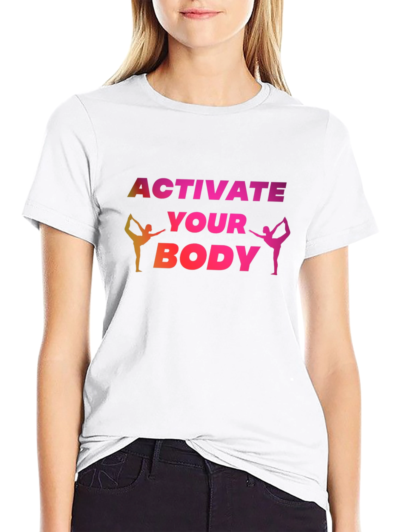 Activate Your Body Black T-Shirt Yoga Tee