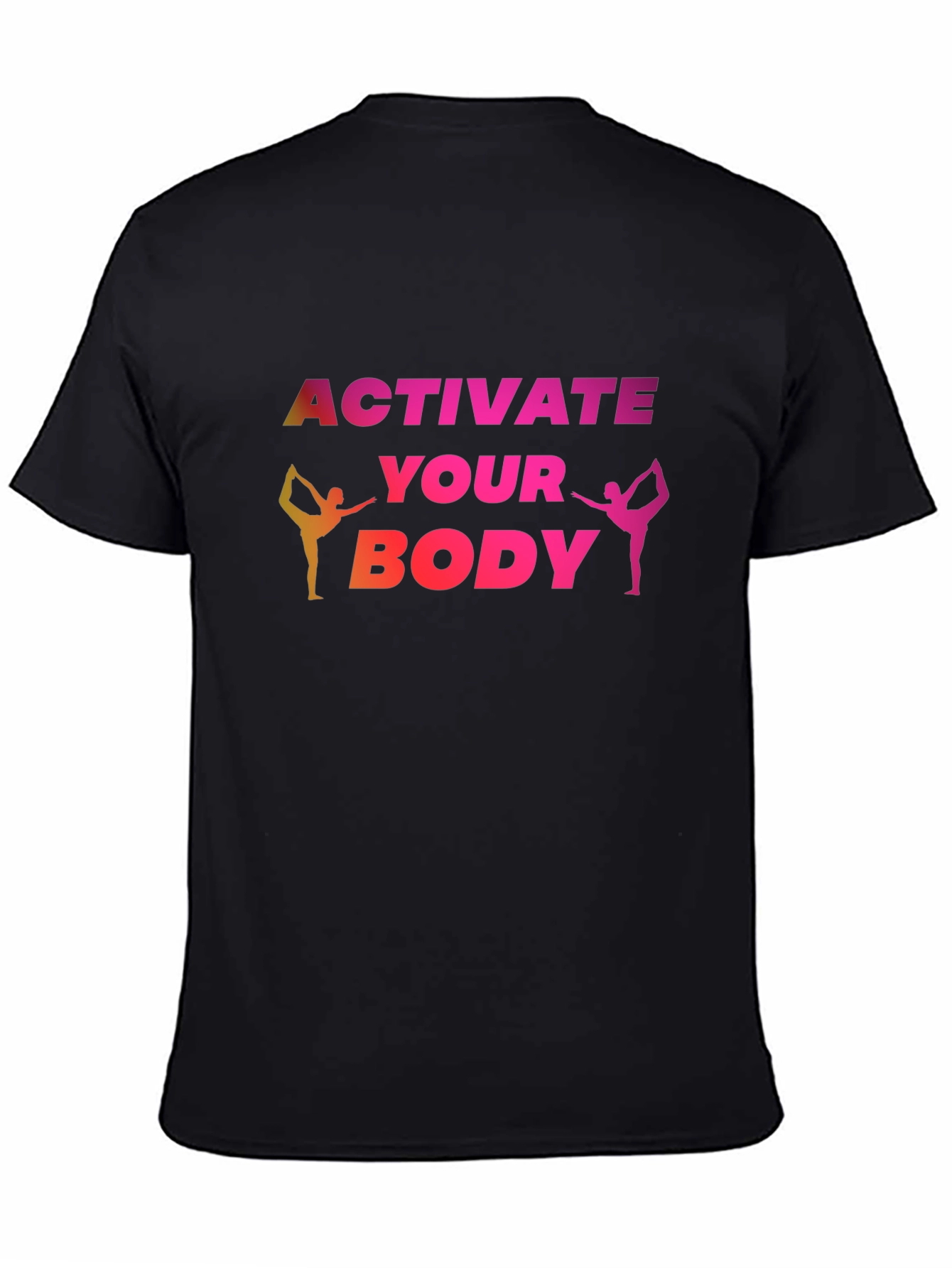 Activate Your Body Black T-Shirt Yoga Tee