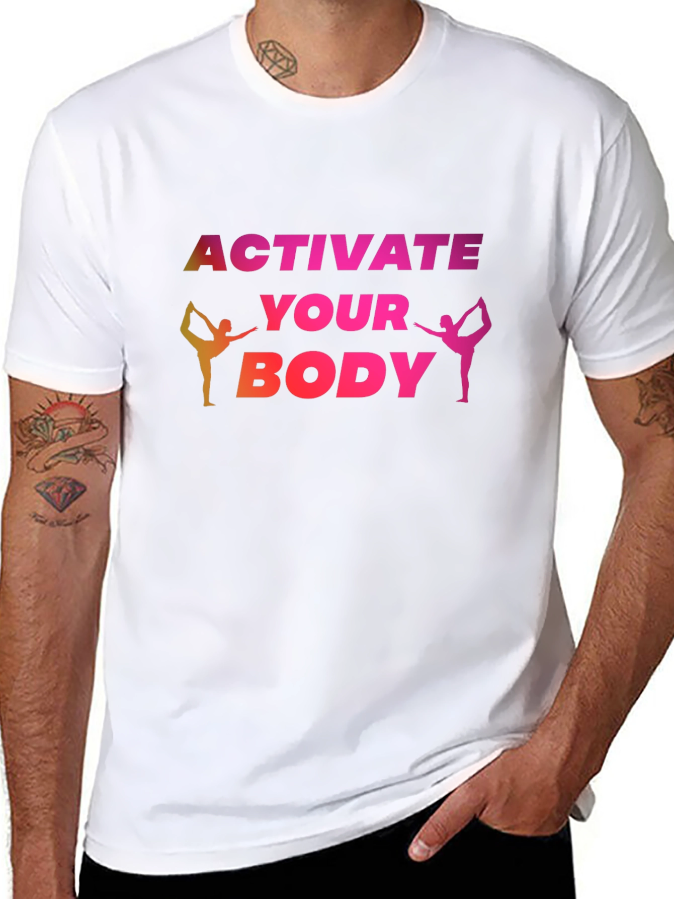 Activate Your Body Black T-Shirt Yoga Tee