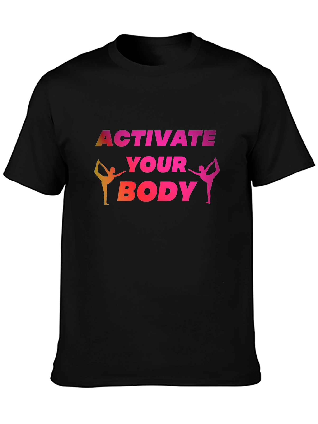 Activate Your Body Black T-Shirt Yoga Tee