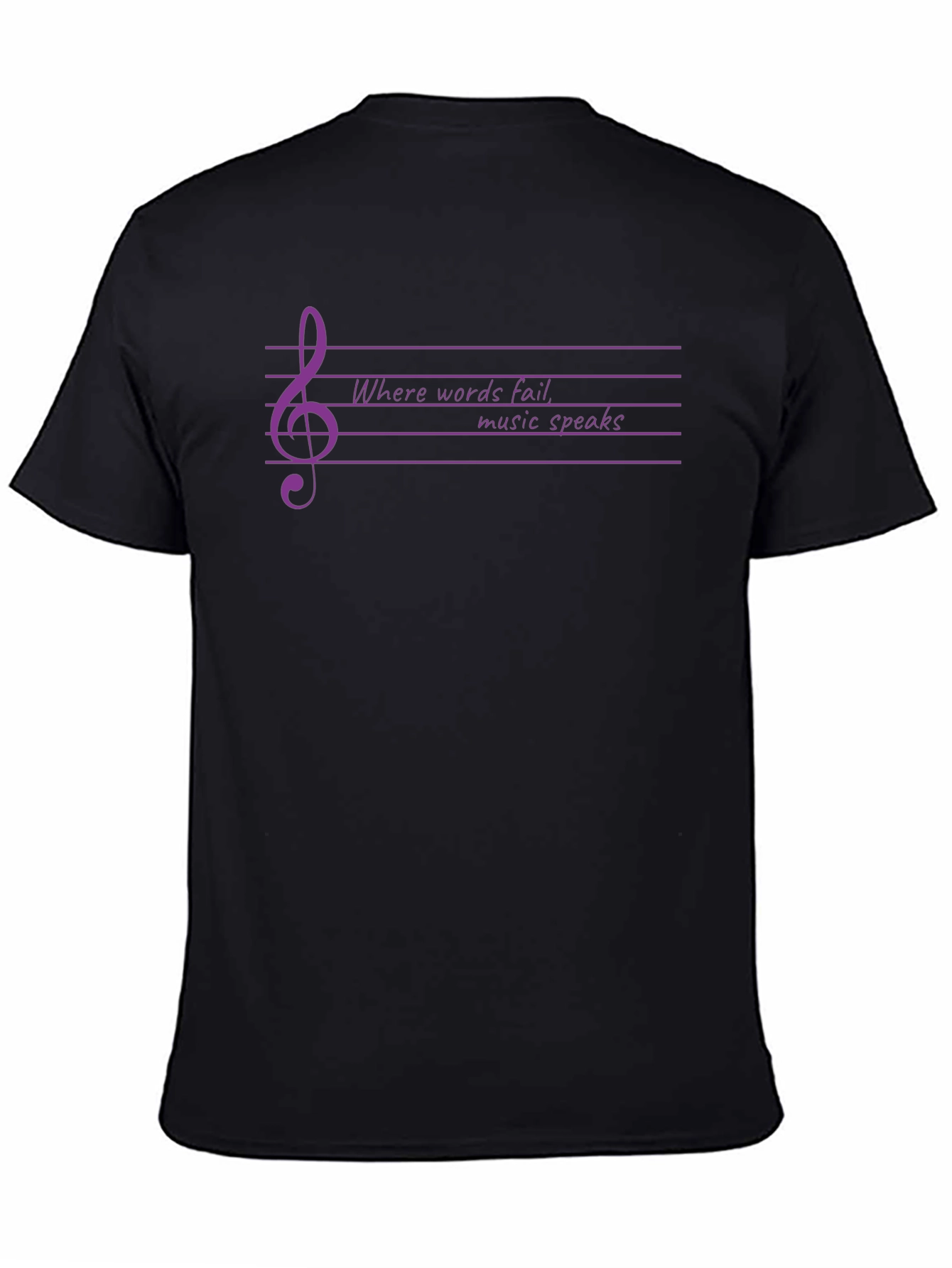Music Speaks Graphic T-Shirt - Black