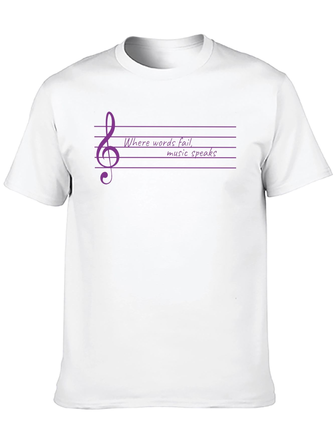 Music Speaks Graphic T-Shirt - Black