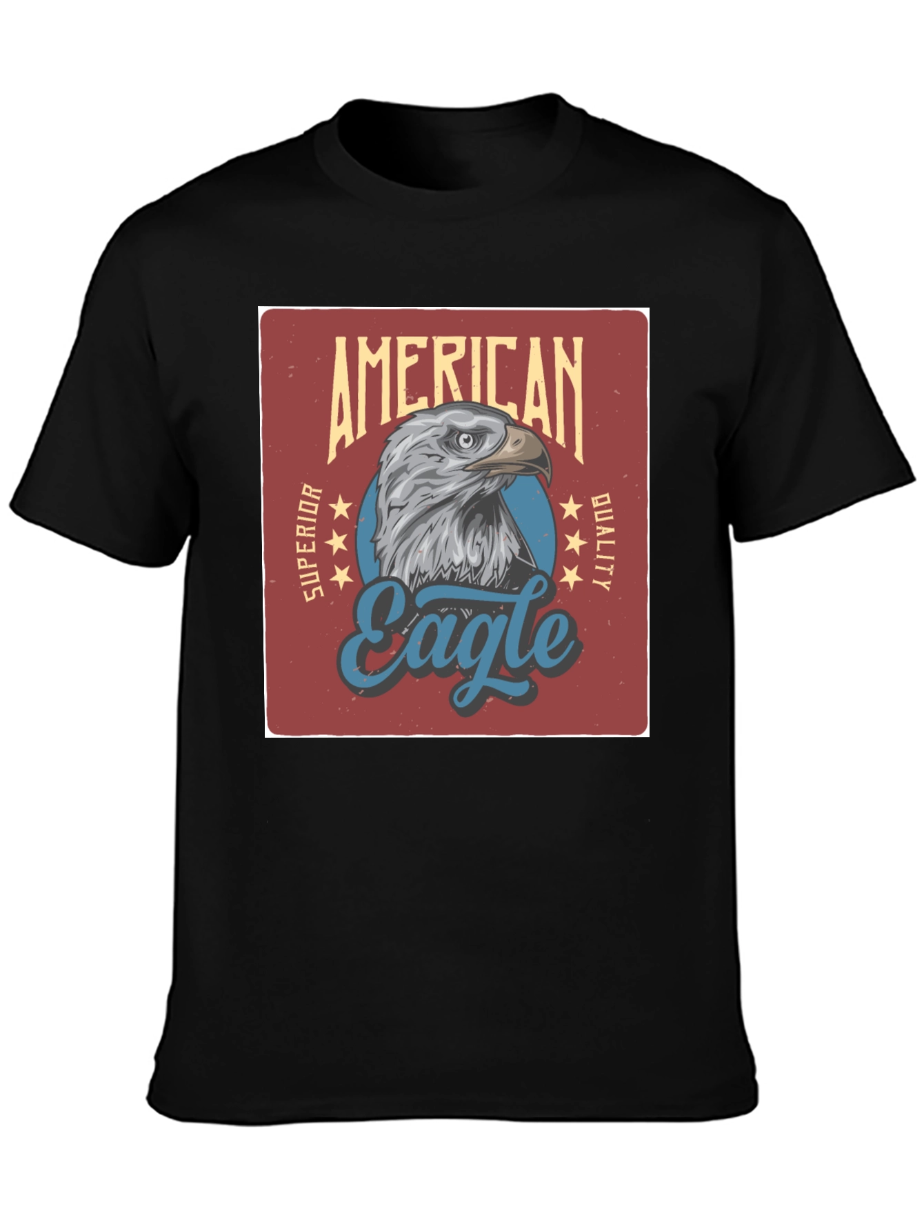 American Eagle Graphic Print Black T-Shirt