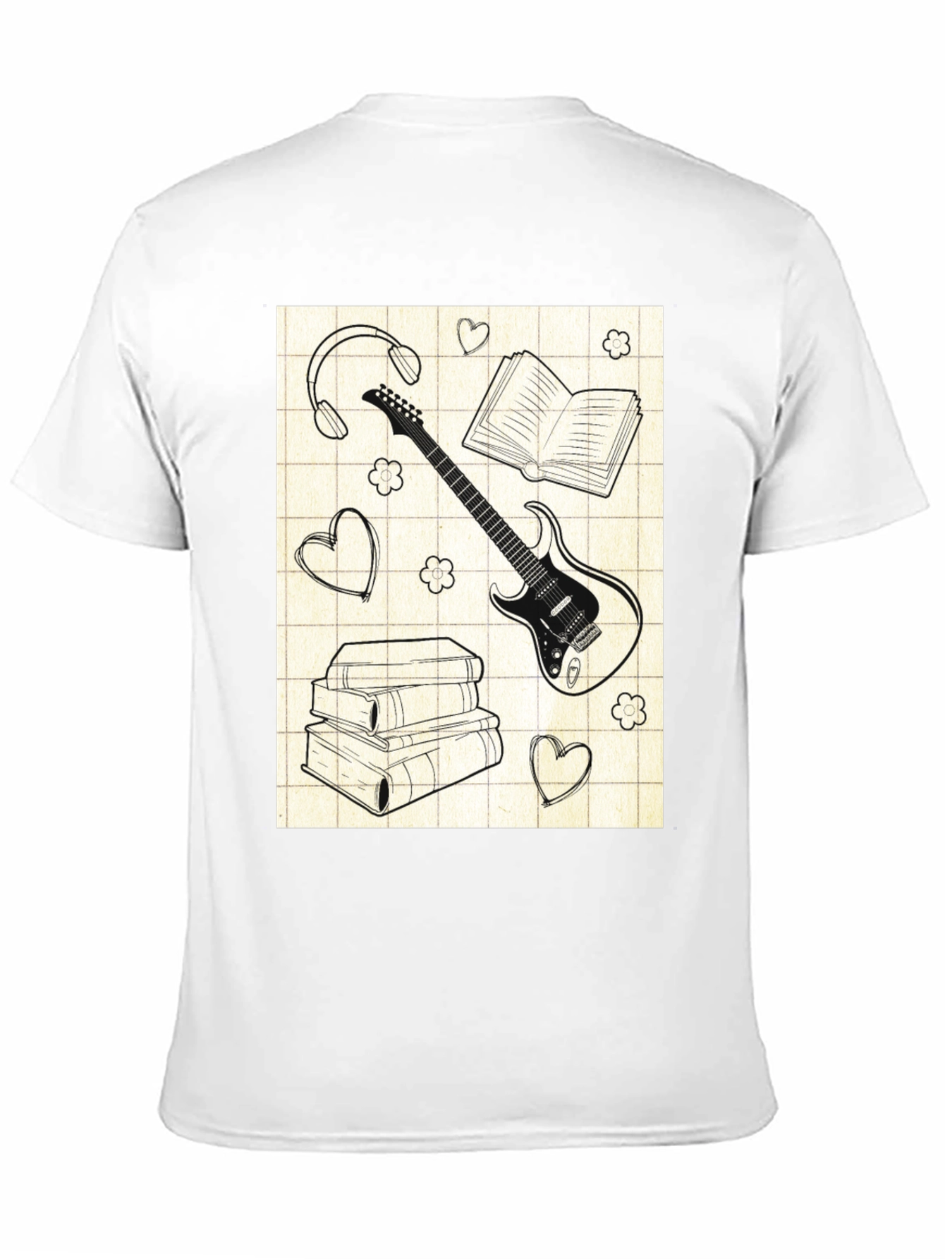 Music & Books T-Shirt - Stylish Graphic Tee