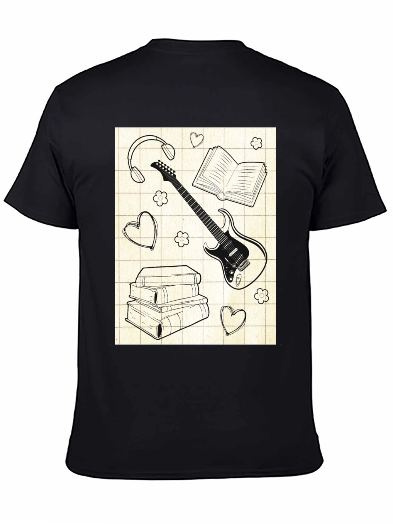 Music & Books T-Shirt - Stylish Graphic Tee