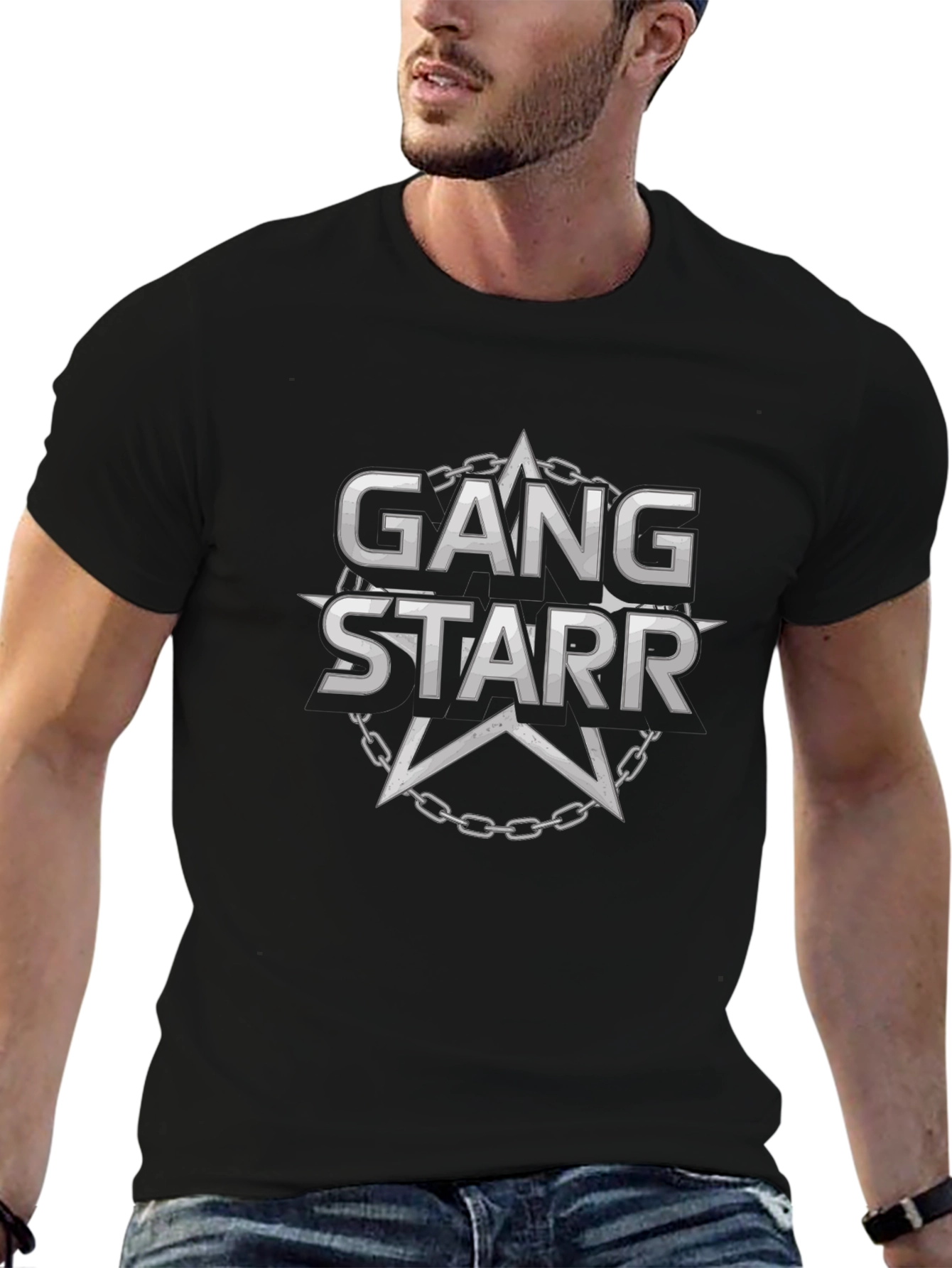 Gang Starr Logo Black T-Shirt