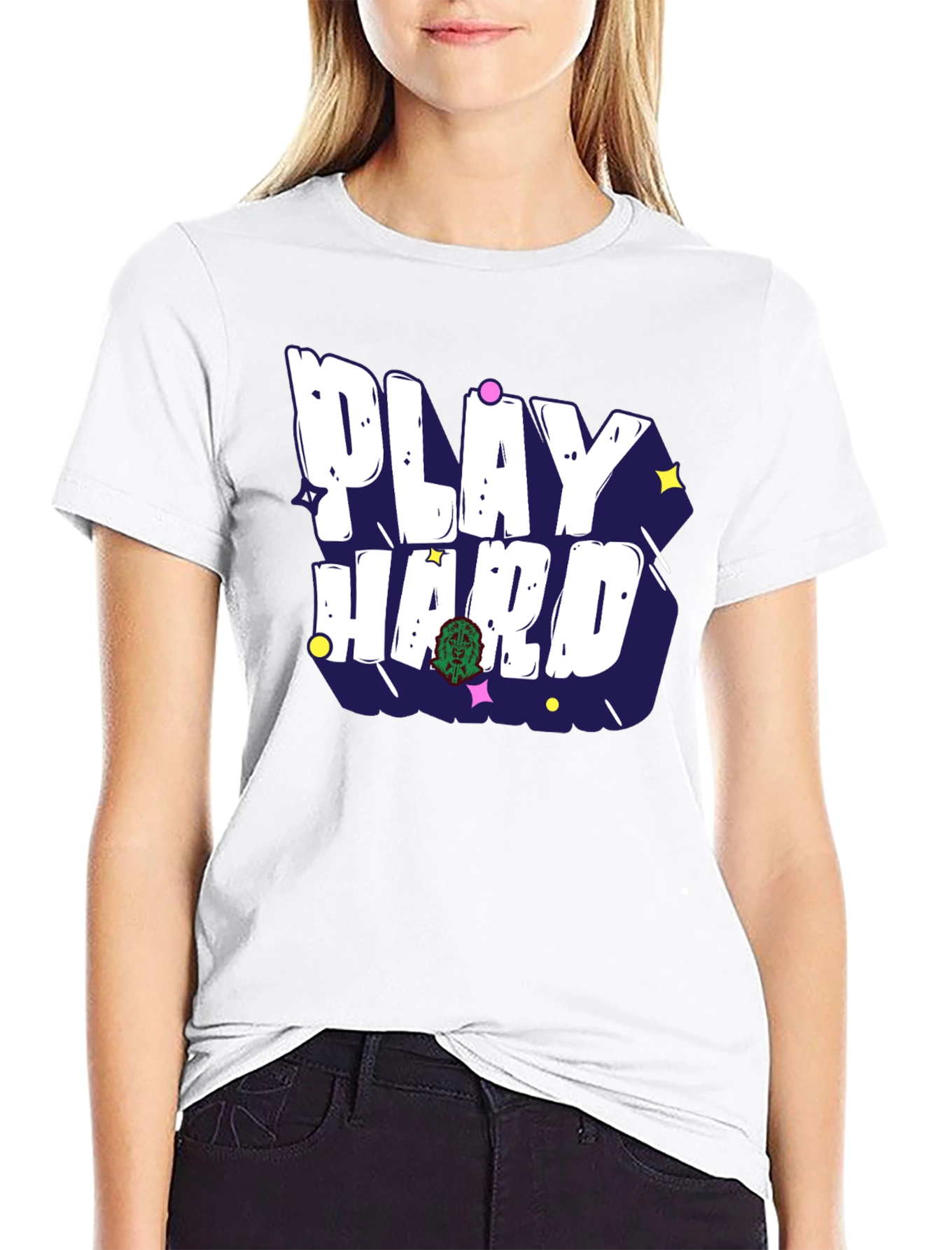 Play Hard Graphic T-Shirt - Black