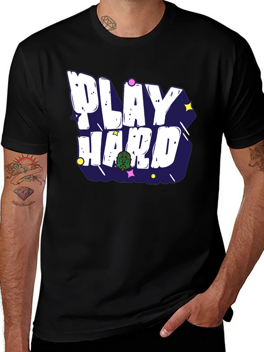 Play Hard Graphic T-Shirt - Black