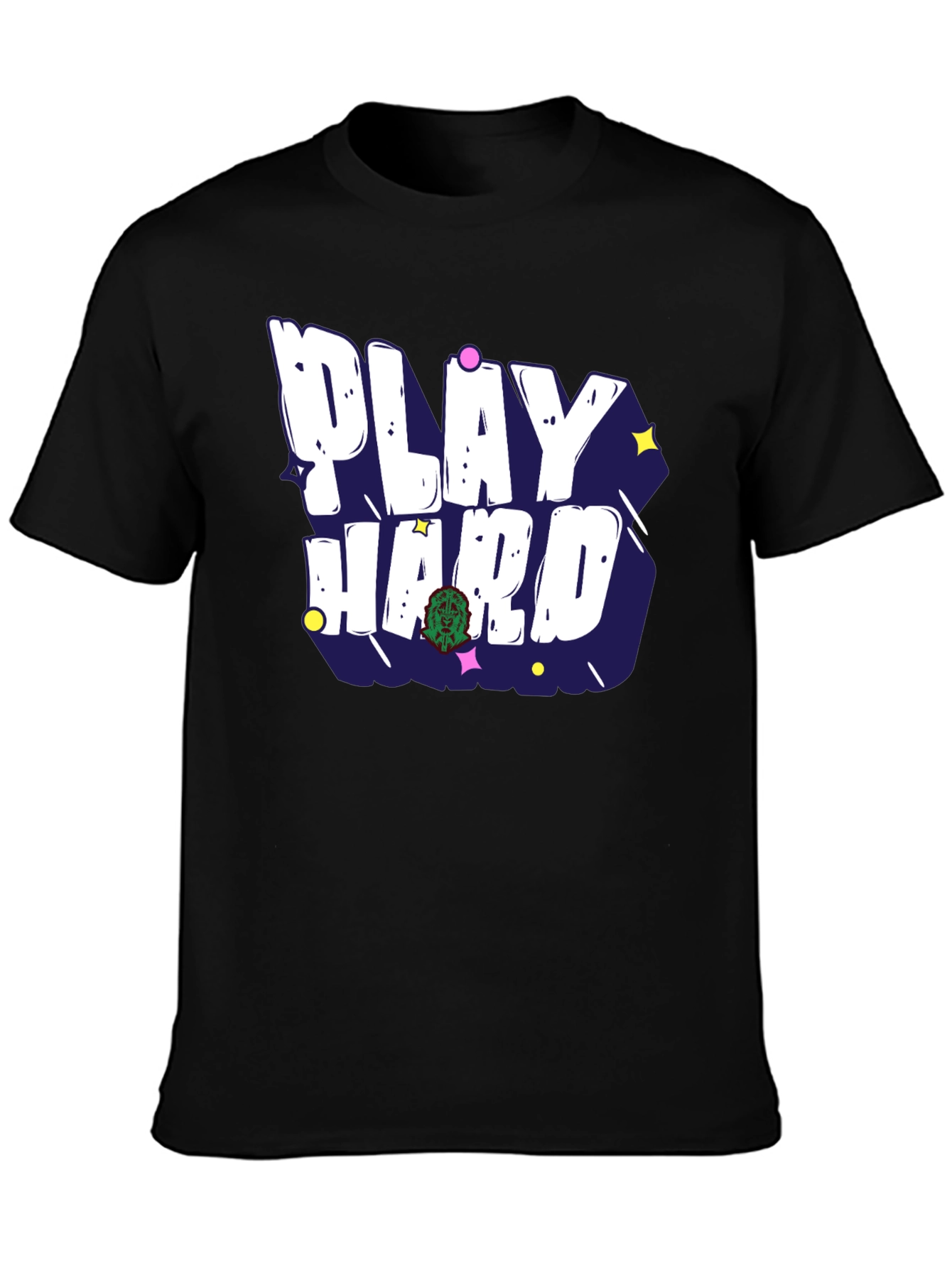 Play Hard Graphic T-Shirt - Black