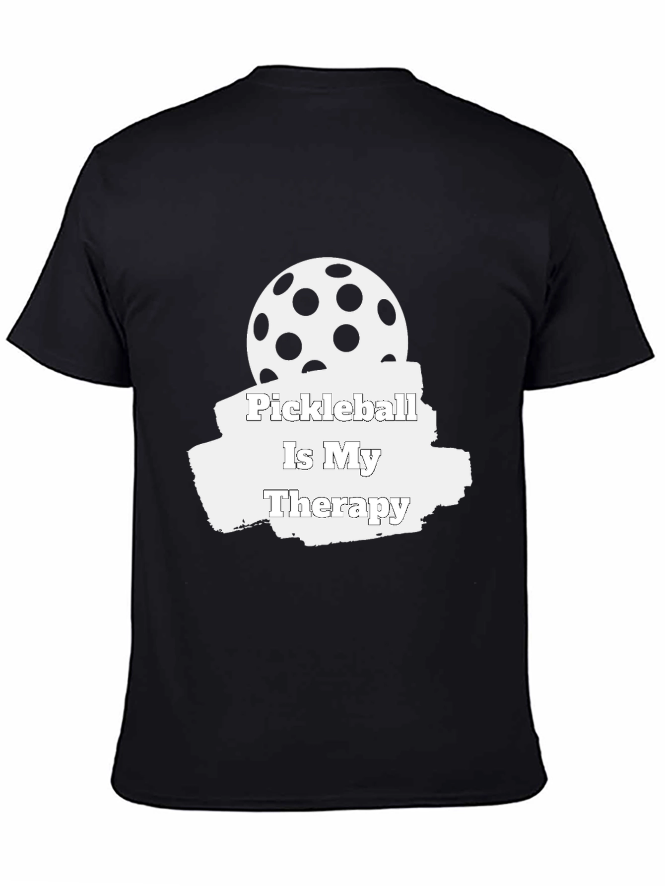 Pickleball is My Therapy Black T-Shirt