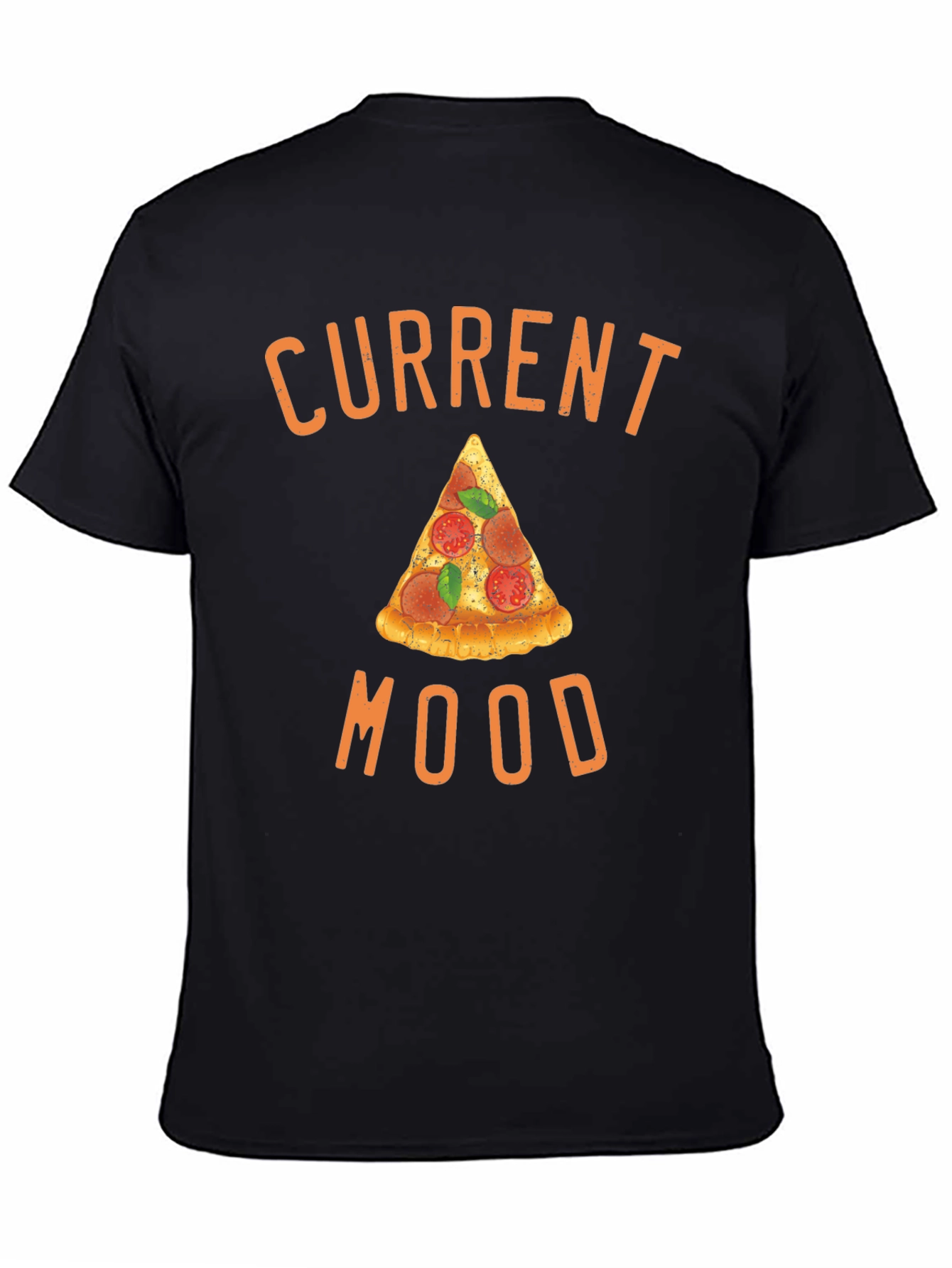 Pizza Mood Graphic Tee - Unisex Black T-Shirt