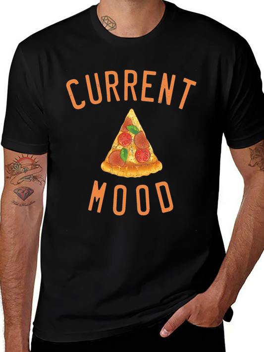 Pizza Mood Graphic Tee - Unisex Black T-Shirt