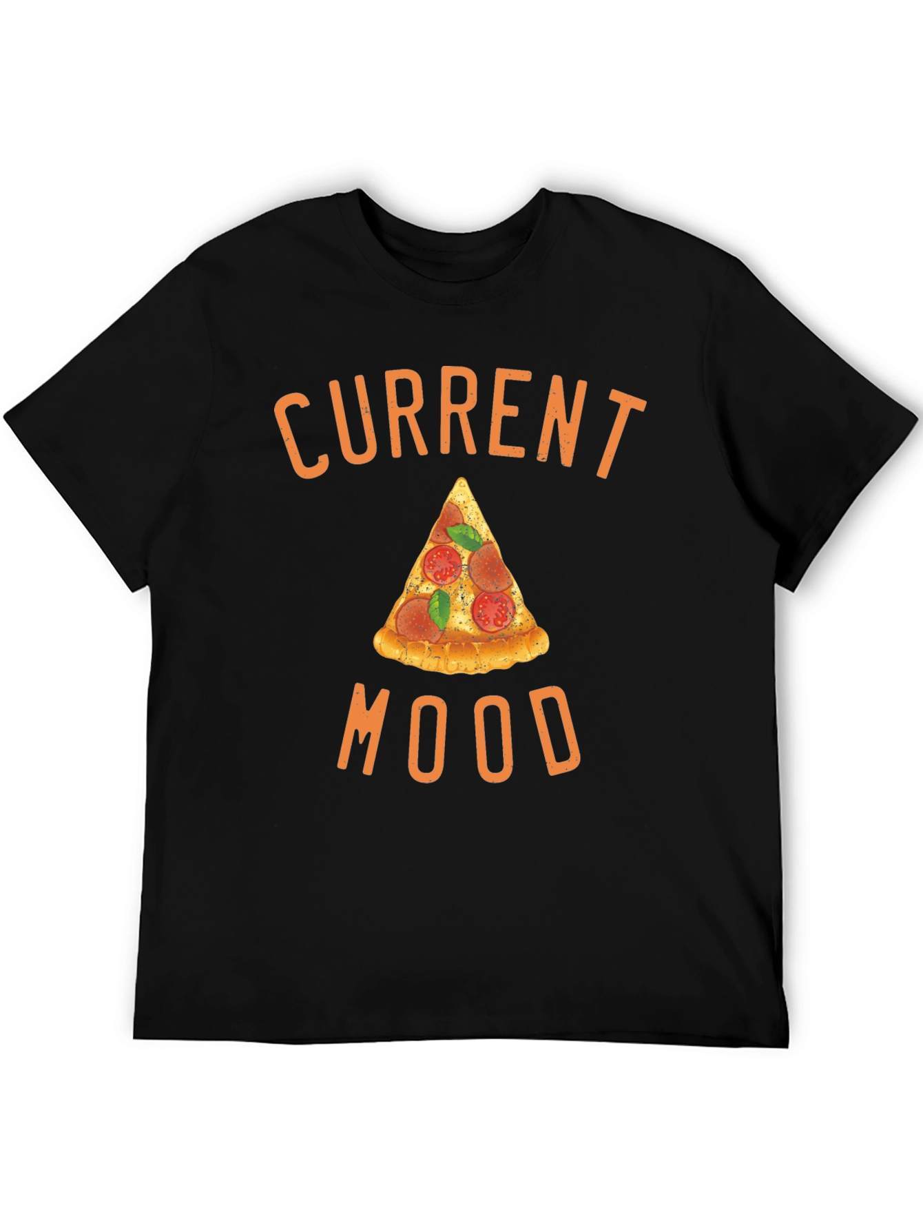 Pizza Mood Graphic Tee - Unisex Black T-Shirt