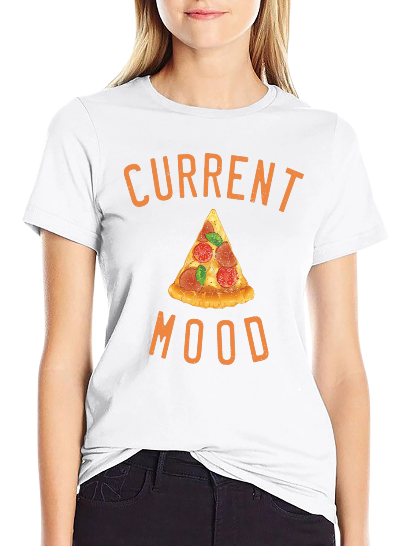 Pizza Mood Graphic Tee - Unisex Black T-Shirt