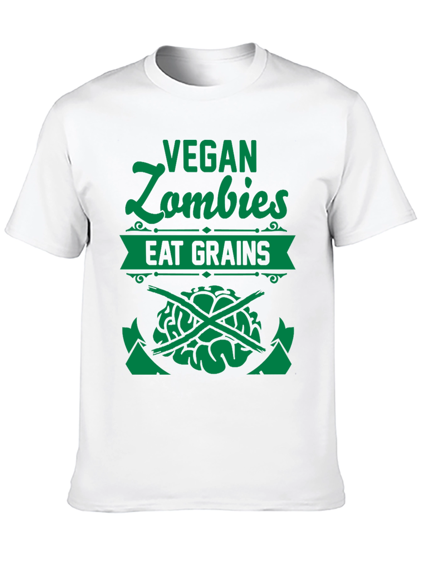 Vegan Zombie Eat Grains Graphic Tee