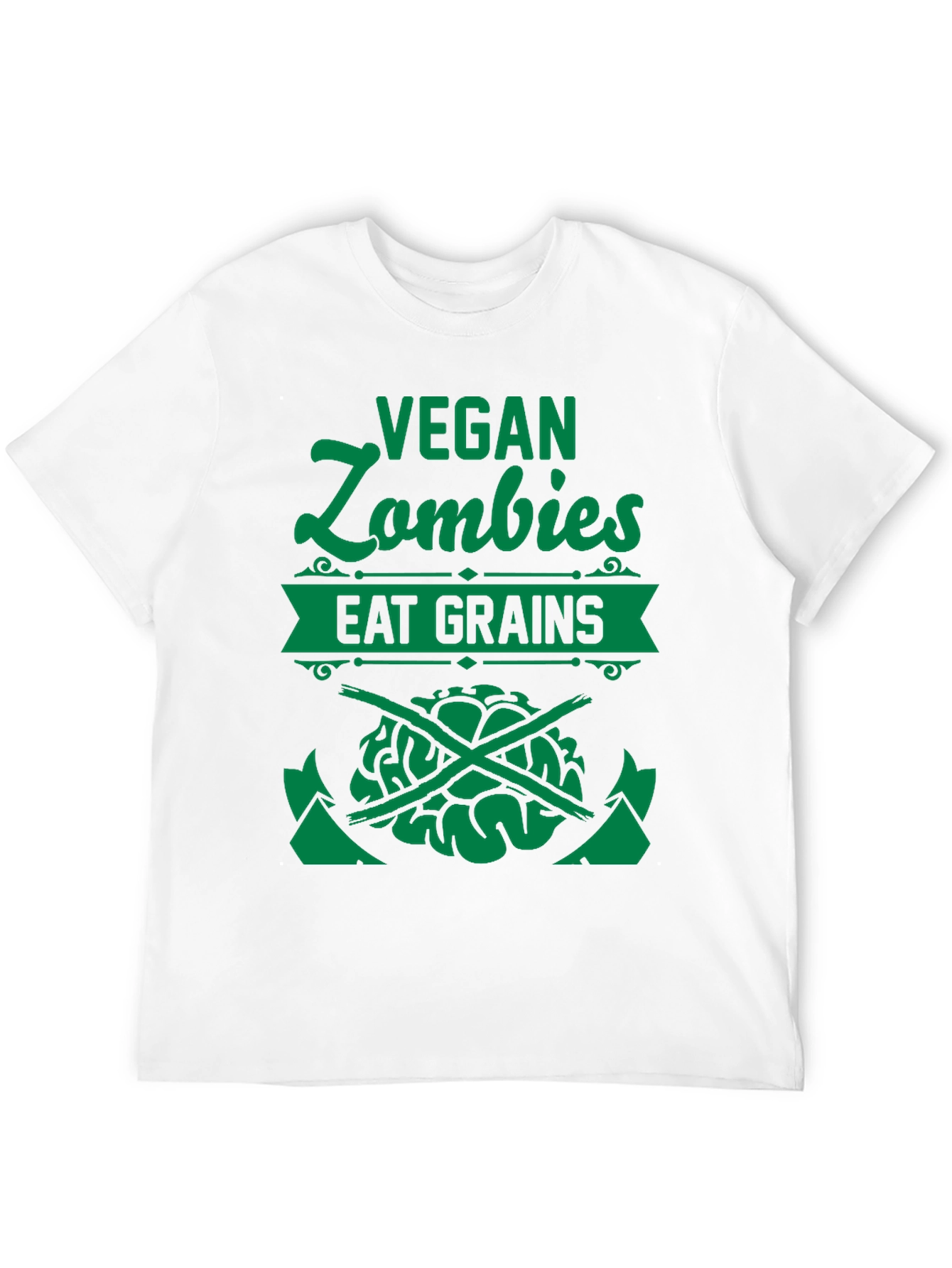 Vegan Zombie Eat Grains Graphic Tee