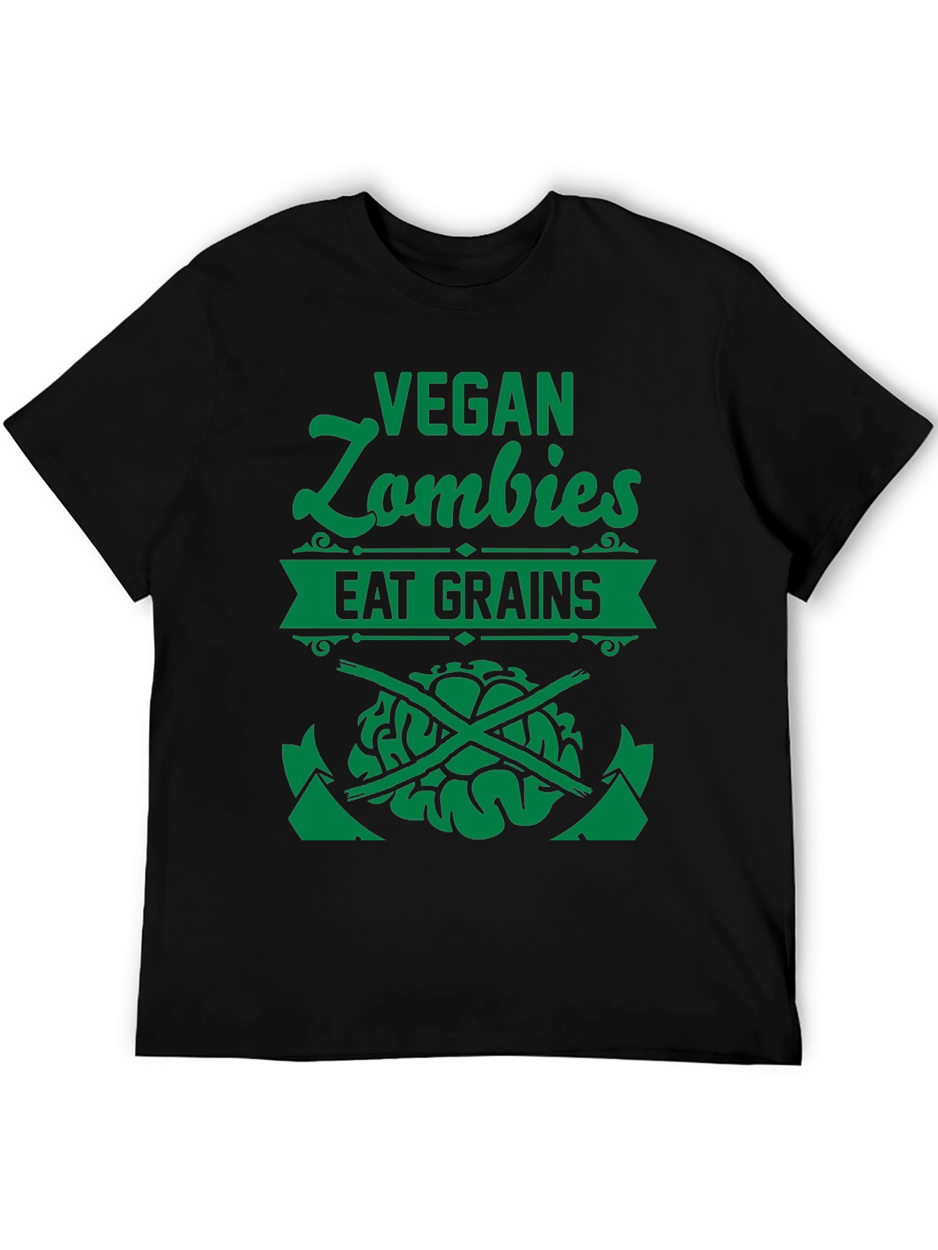 Vegan Zombie Eat Grains Graphic Tee