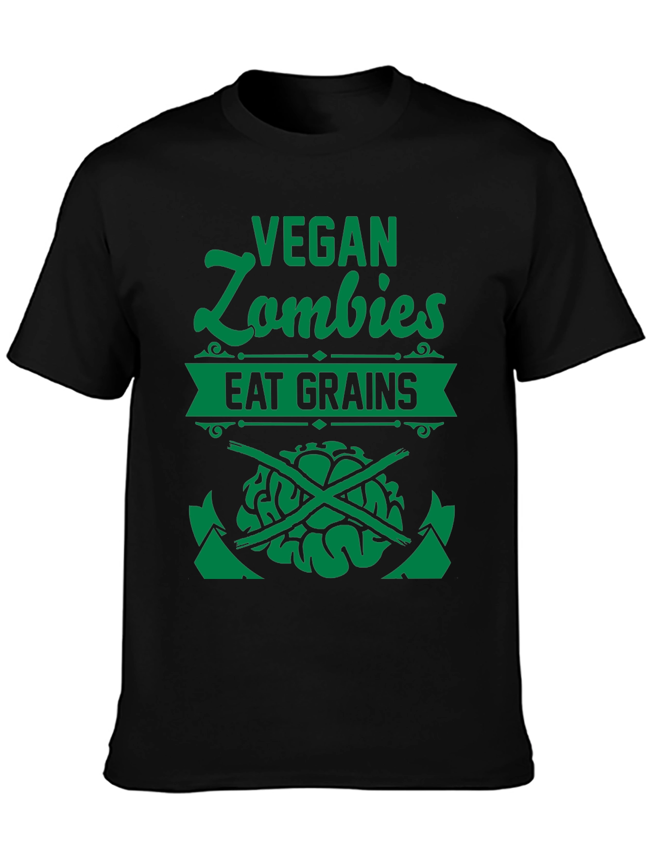 Vegan Zombie Eat Grains Graphic Tee