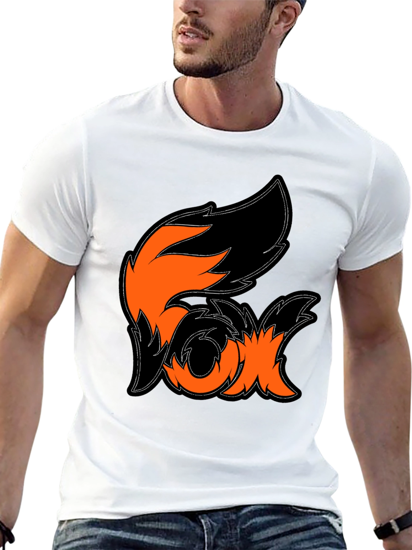 Fox Graphic Black T-Shirt - Stylish Animal Design Tee