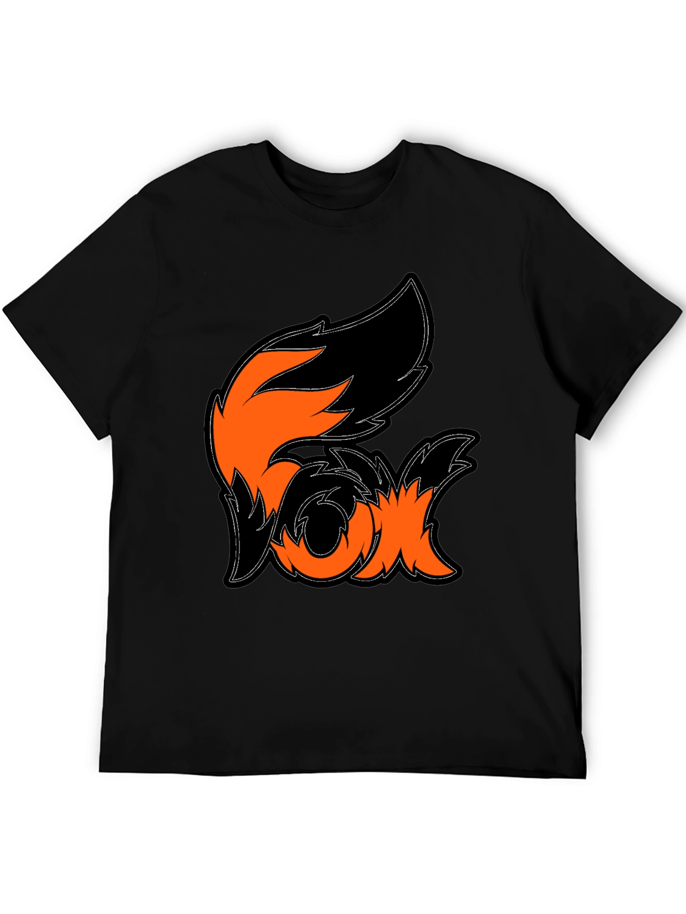 Fox Graphic Black T-Shirt - Stylish Animal Design Tee