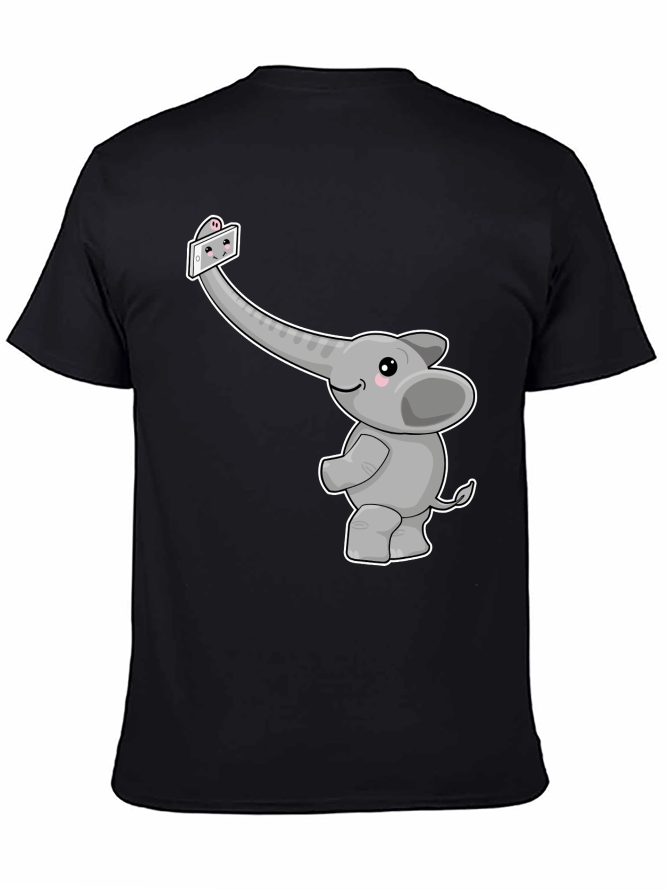 Elephant Selfie Graphic Tee - Cute Animal Shirt