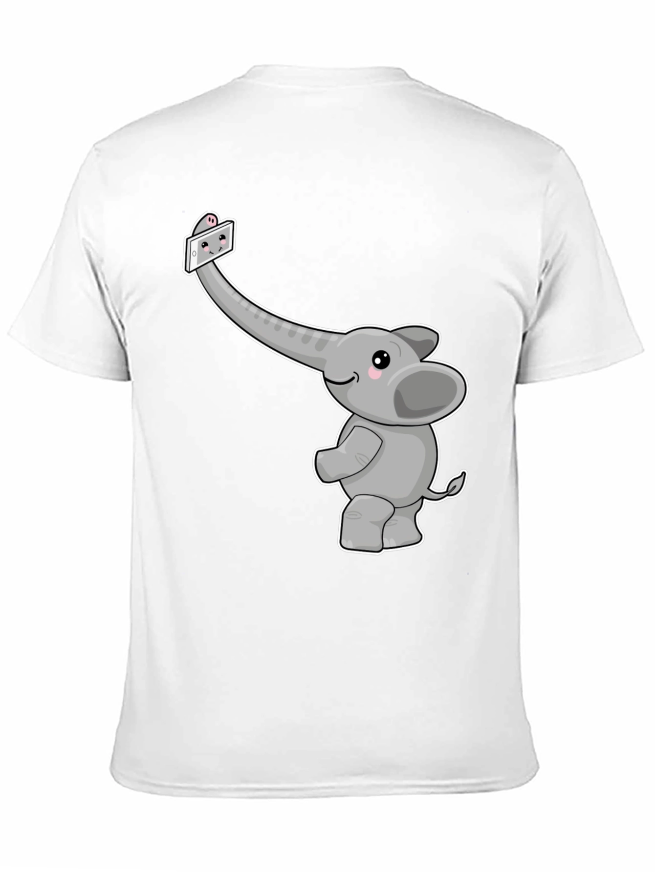 Elephant Selfie Graphic Tee - Cute Animal Shirt