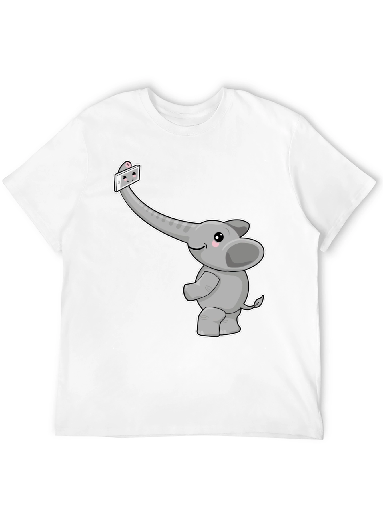 Elephant Selfie Graphic Tee - Cute Animal Shirt