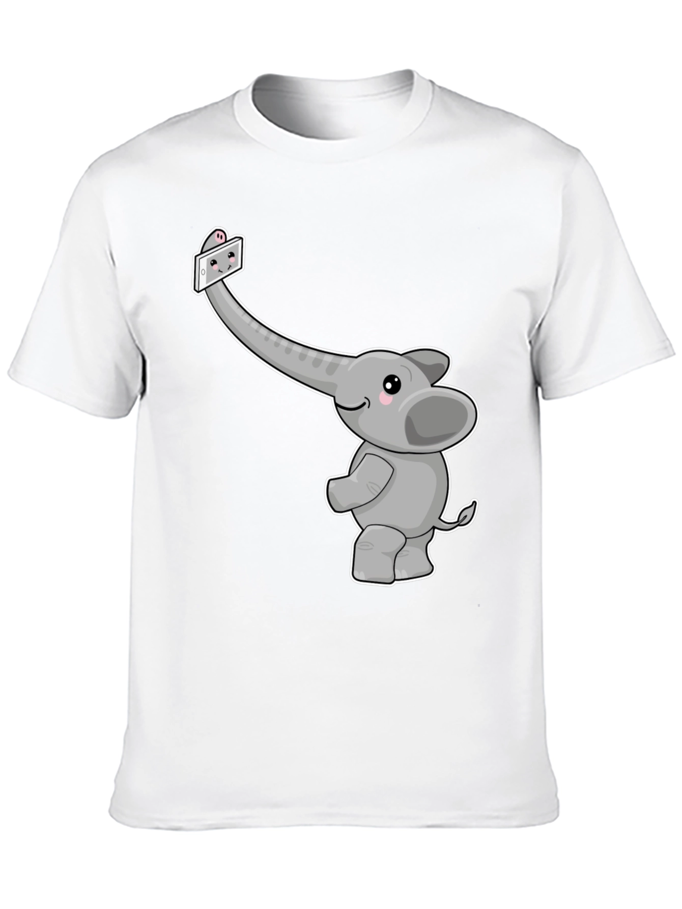 Elephant Selfie Graphic Tee - Cute Animal Shirt