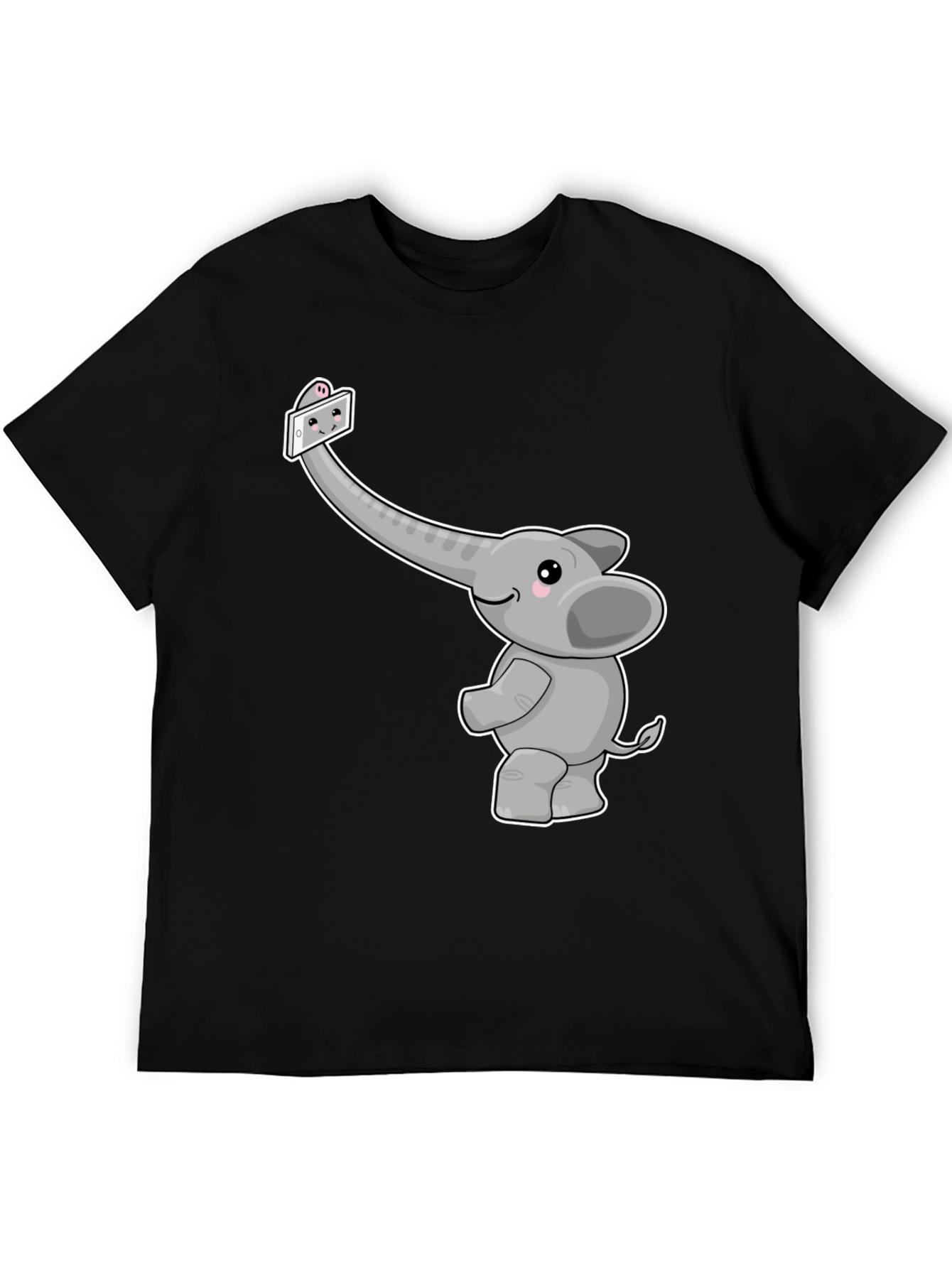 Elephant Selfie Graphic Tee - Cute Animal Shirt