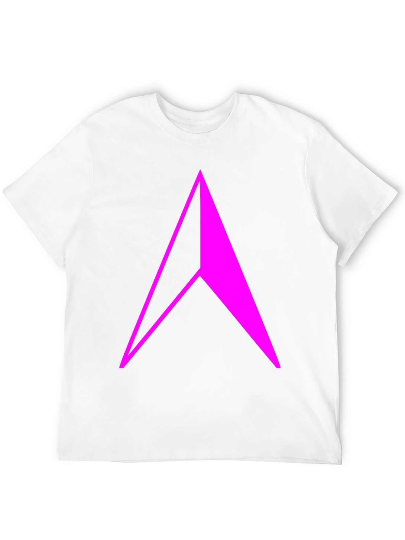 Geometric Arrow T-Shirt - Bold Pink Design on Black