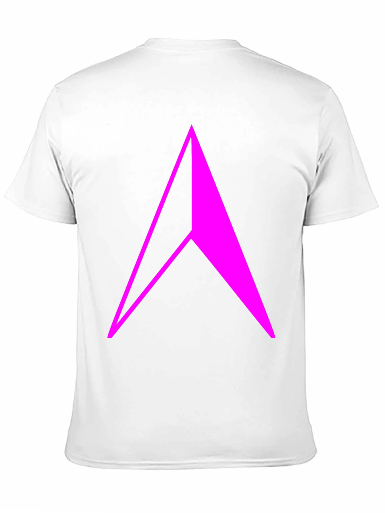 Geometric Arrow T-Shirt - Bold Pink Design on Black