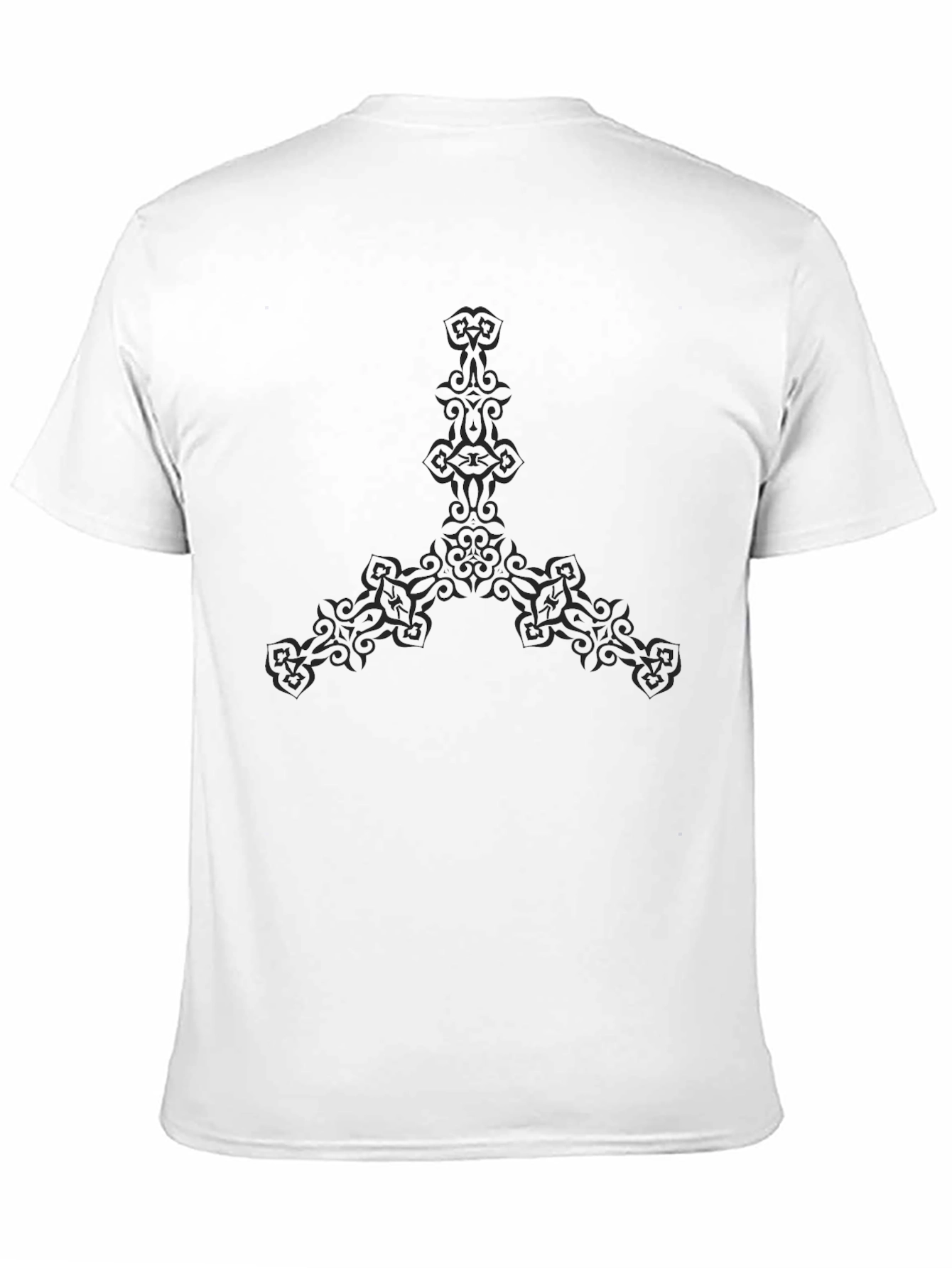 Black Tee with Tribal Design