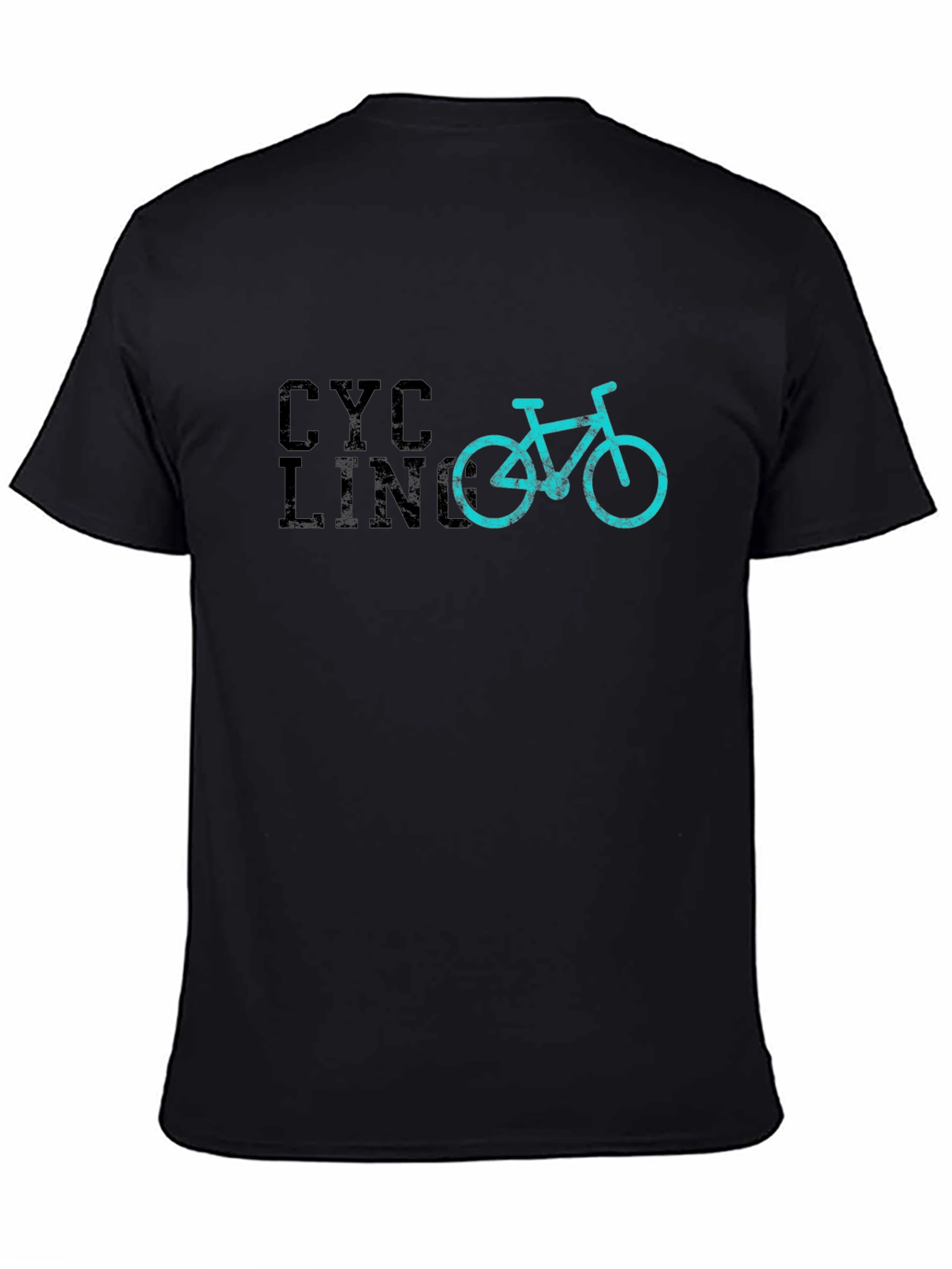 Cycling Graphic Tee - Black