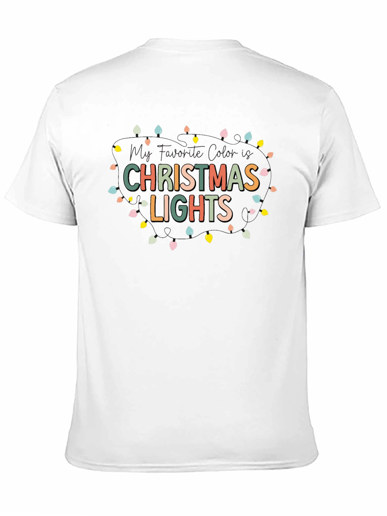 Festive Christmas Lights Graphic Tee