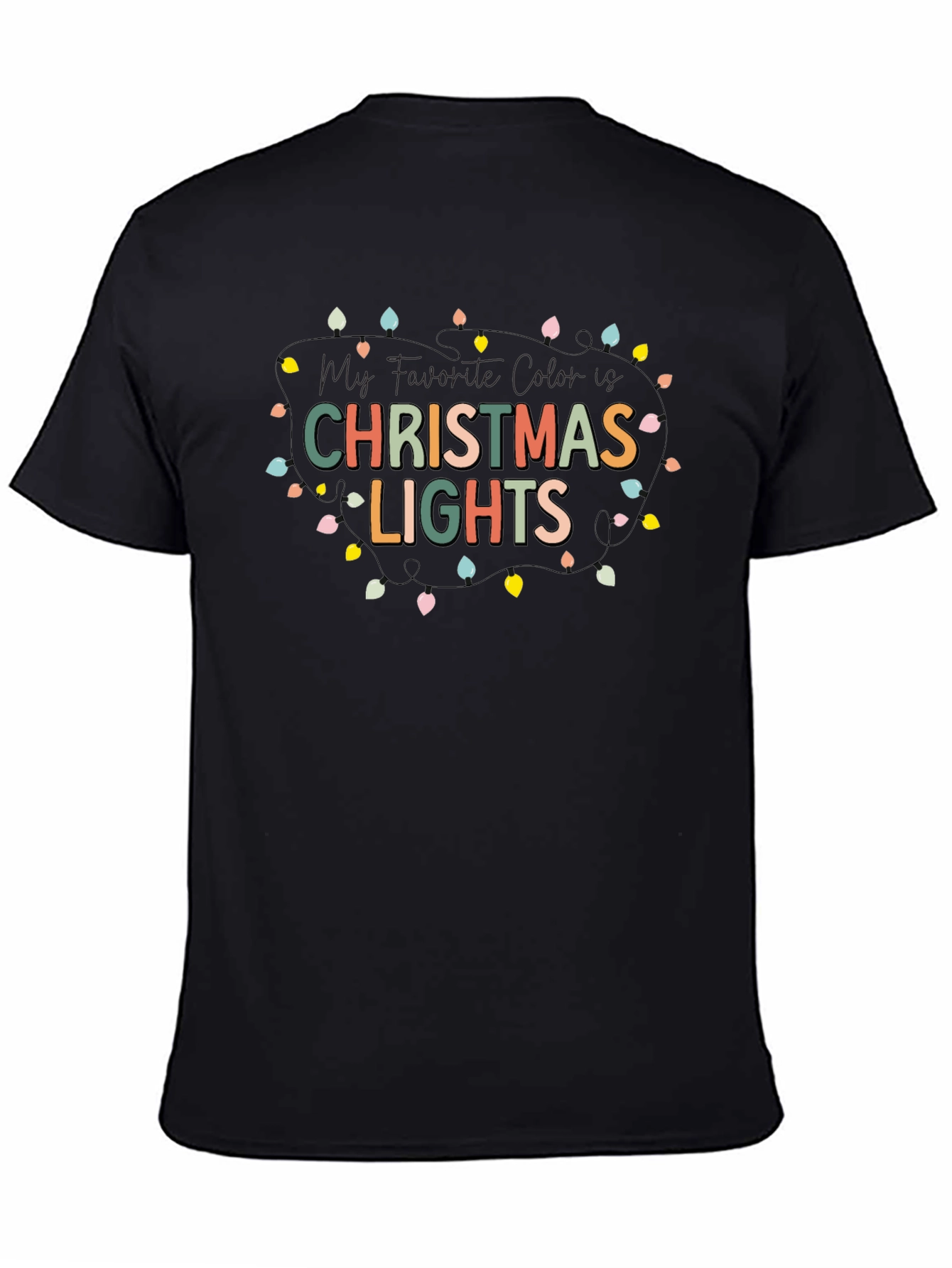 Festive Christmas Lights Graphic Tee