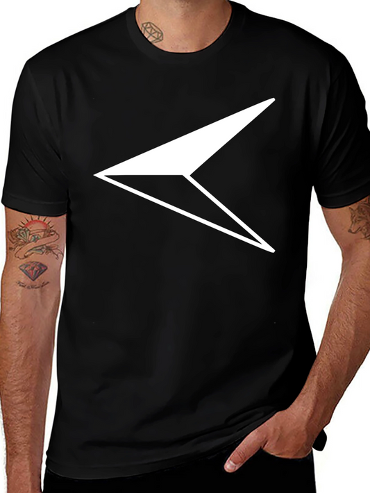 Minimalist Arrow Graphic Tee - Black Cotton Comfort