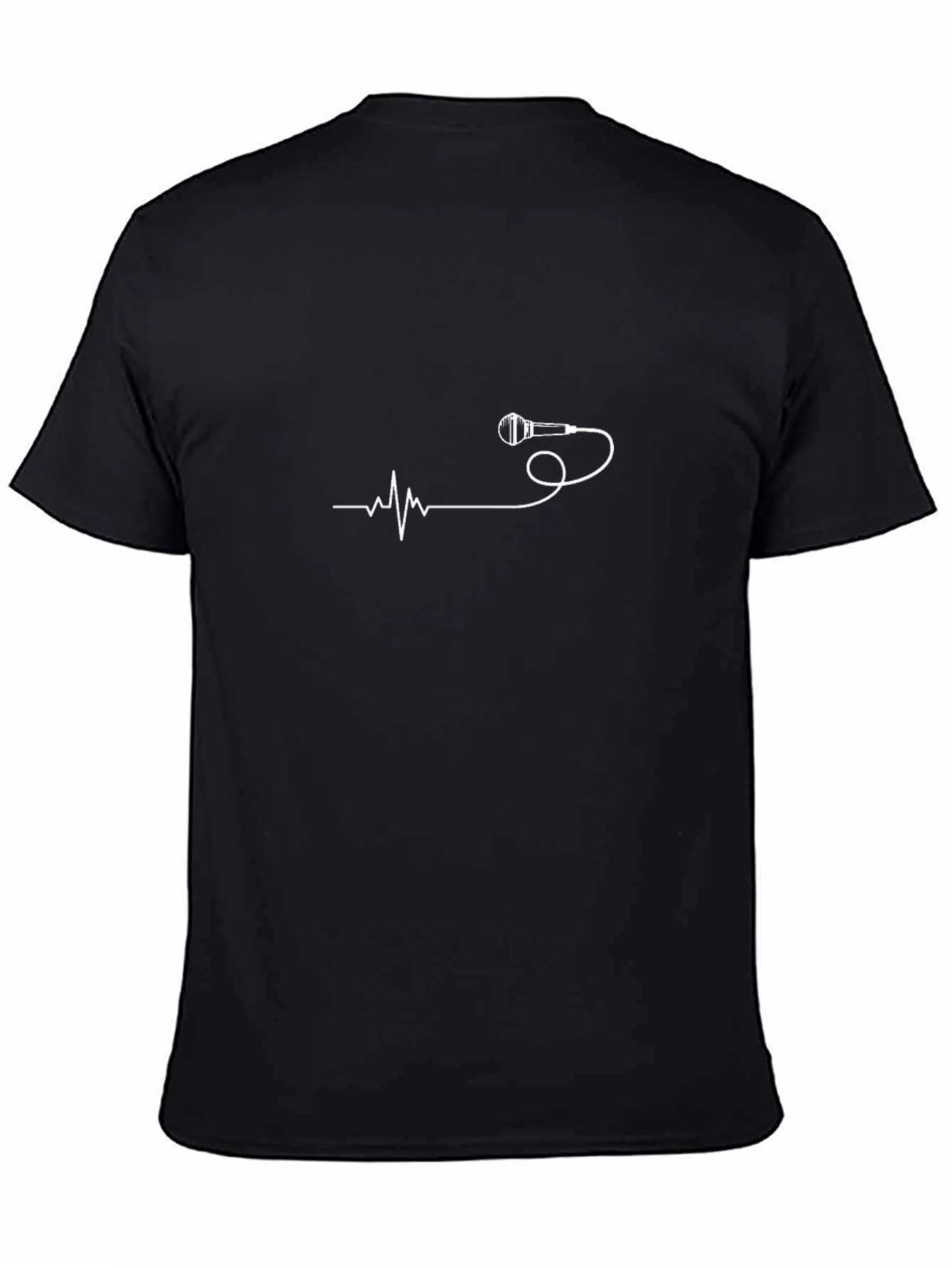 Mic Heartbeat Graphic Tee - Stylish Music Lover T-Shirt