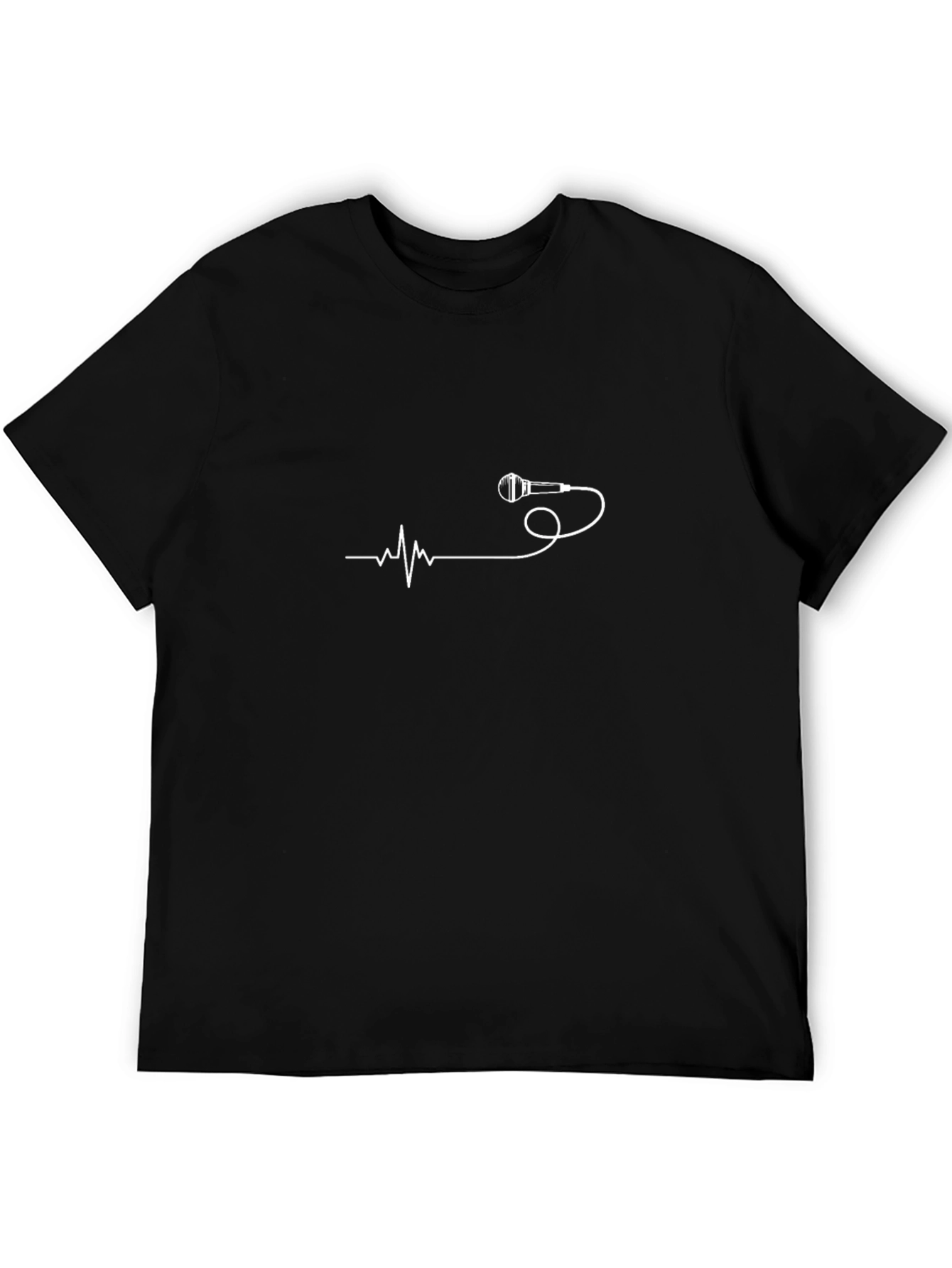 Mic Heartbeat Graphic Tee - Stylish Music Lover T-Shirt