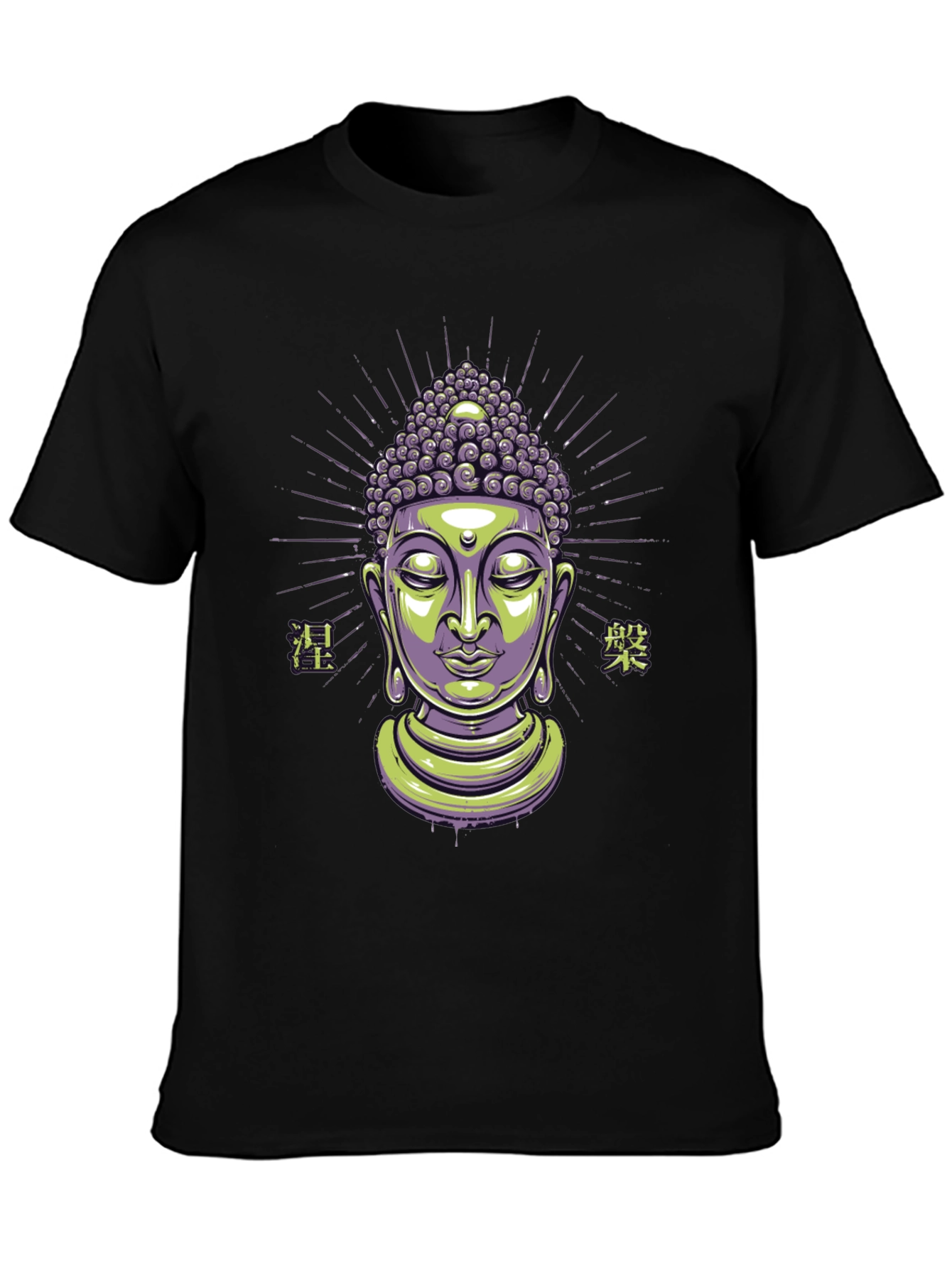 Buddha Graphic Print Black T-Shirt