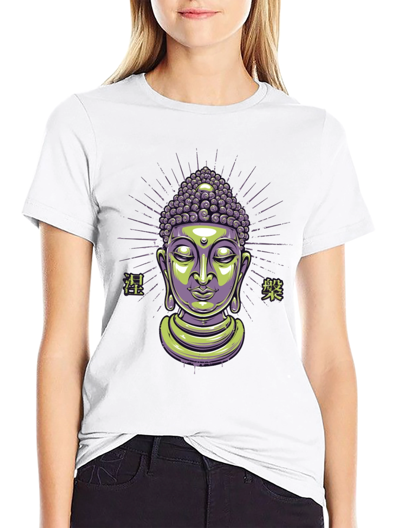Buddha Graphic Print Black T-Shirt
